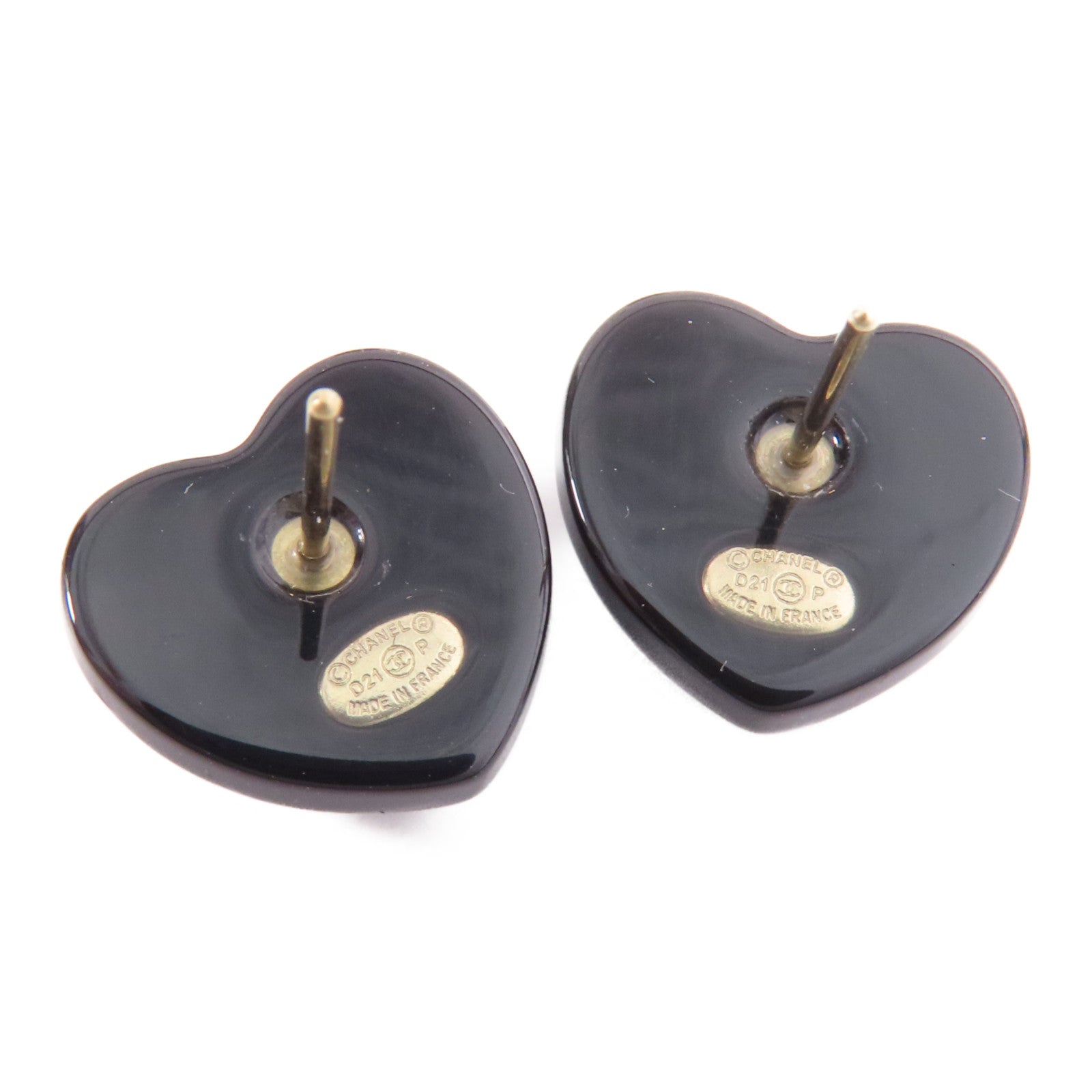 CHANEL PVC Heart Earrings耳環