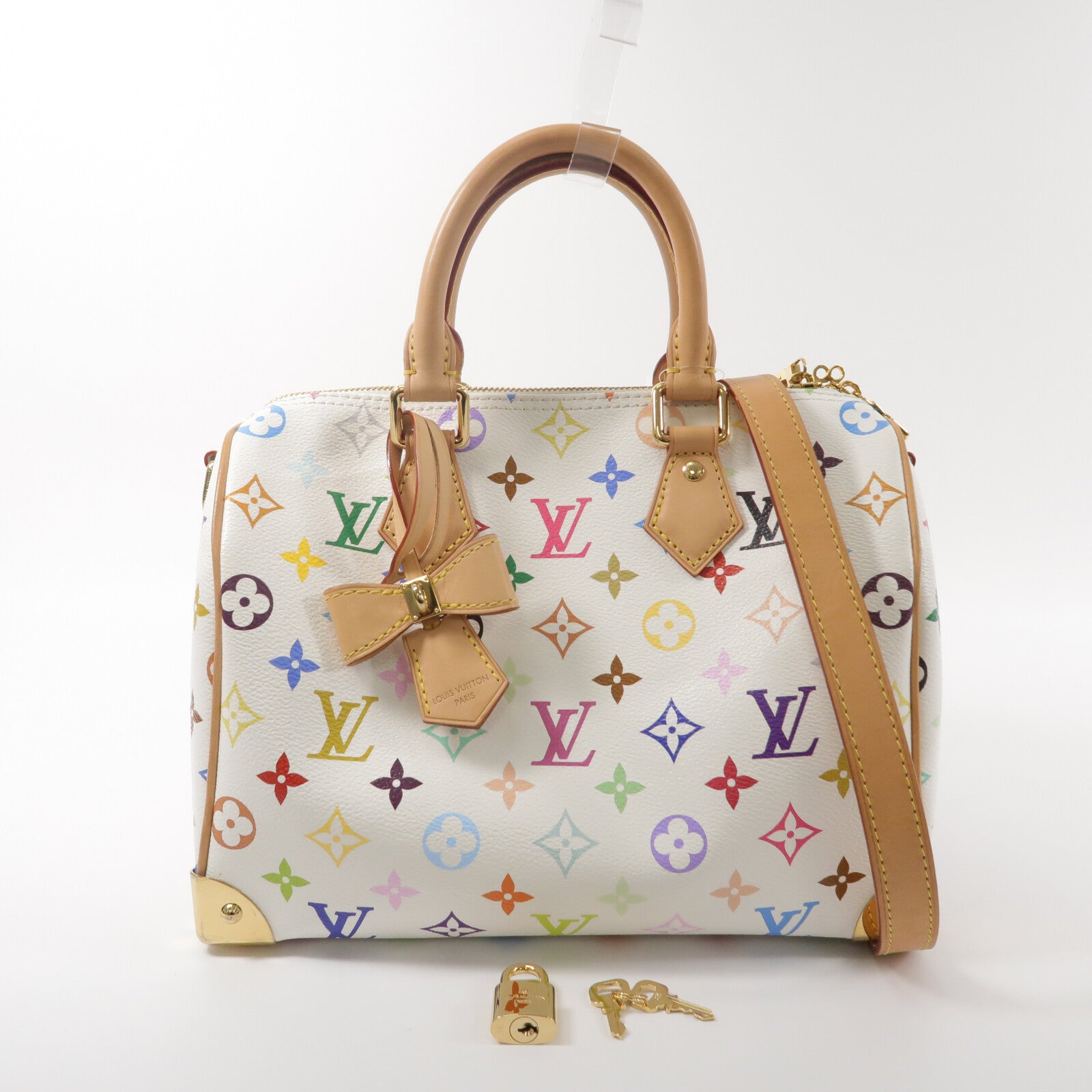 LOUIS VUITTON Monogram Multicolor Speedy Bandouliere 25手挽肩背兩用袋
