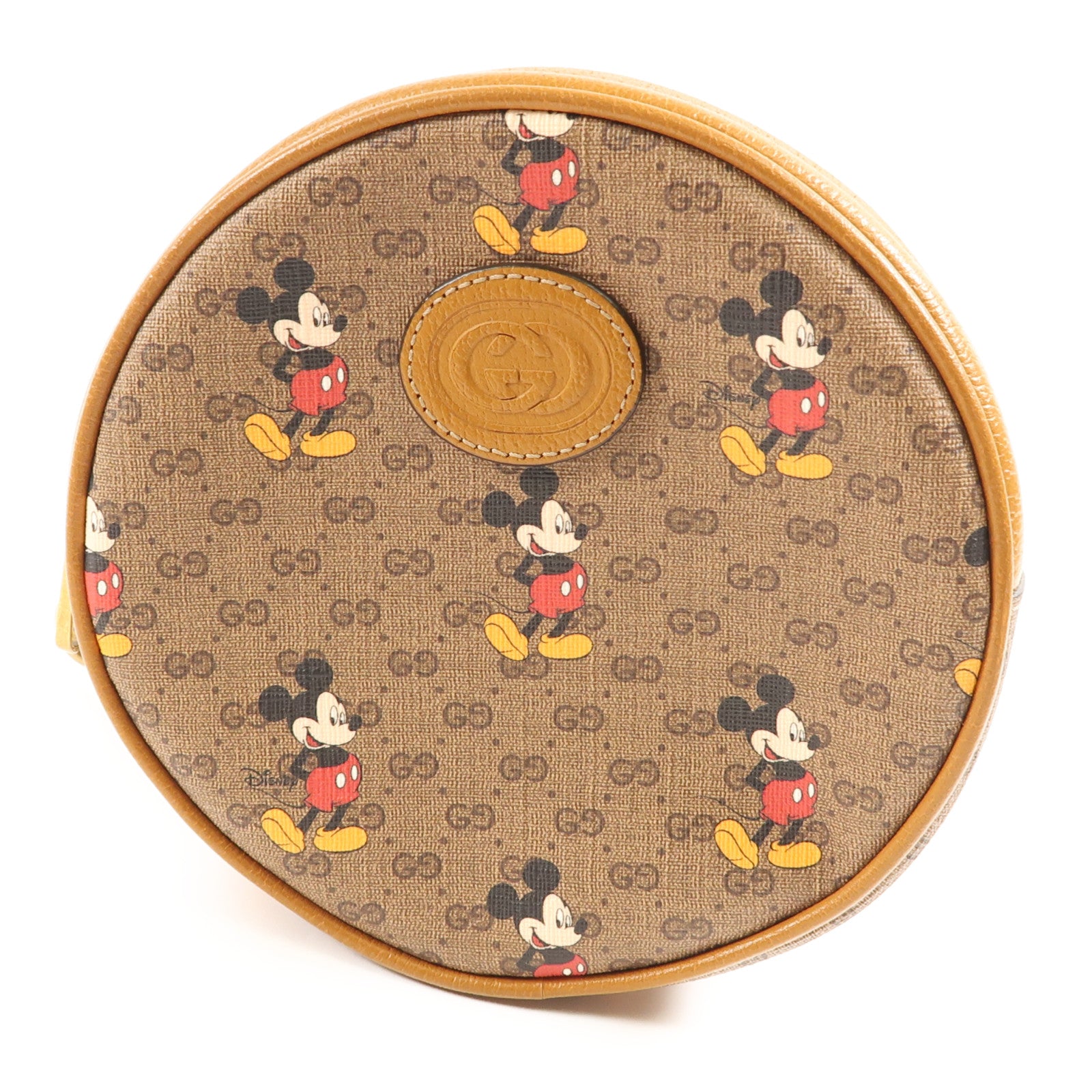 GUCCI 塗層帆布Disney GG Backpack金扣鏈帶背包