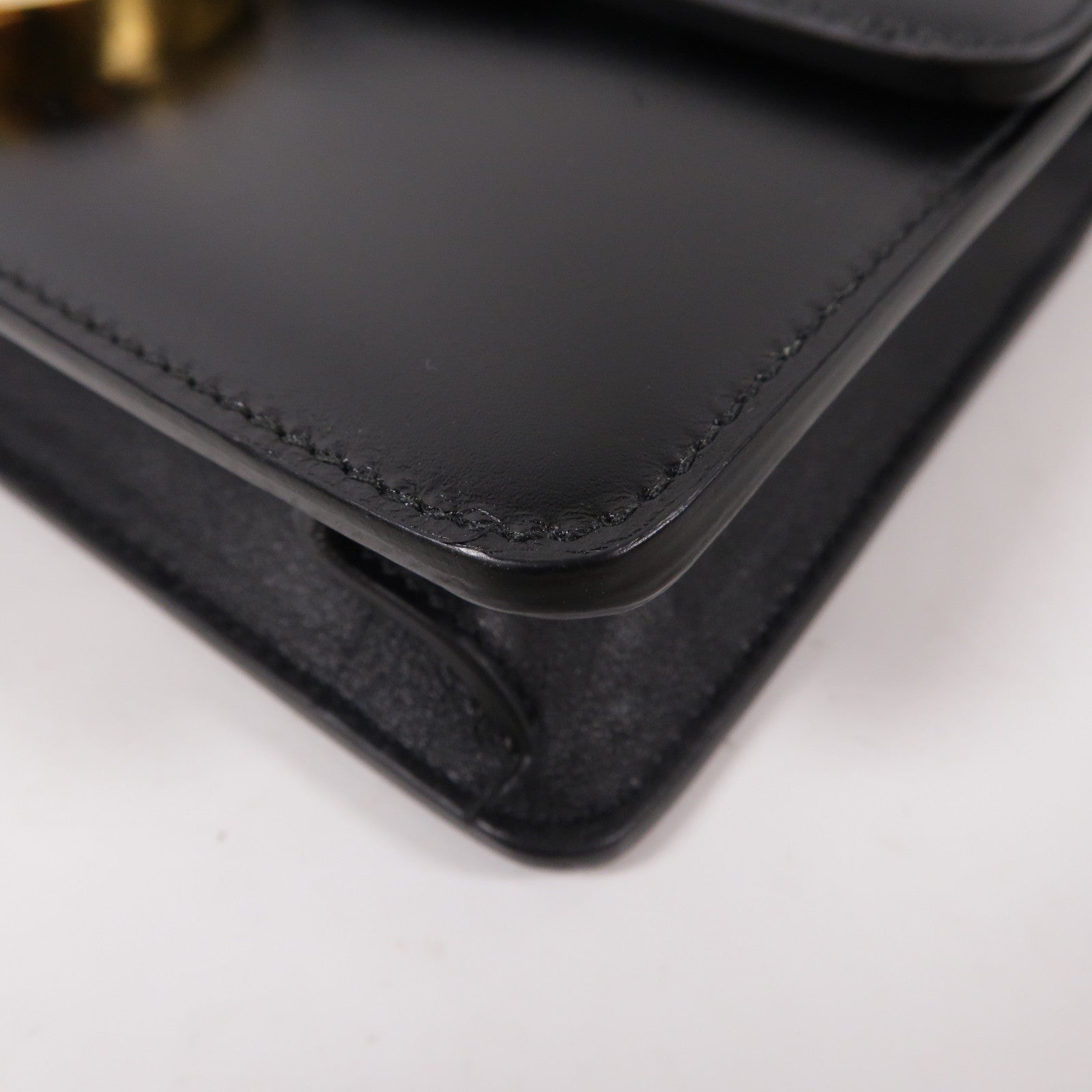 Dior 牛皮皮革Montaigne金扣肩背袋黑色