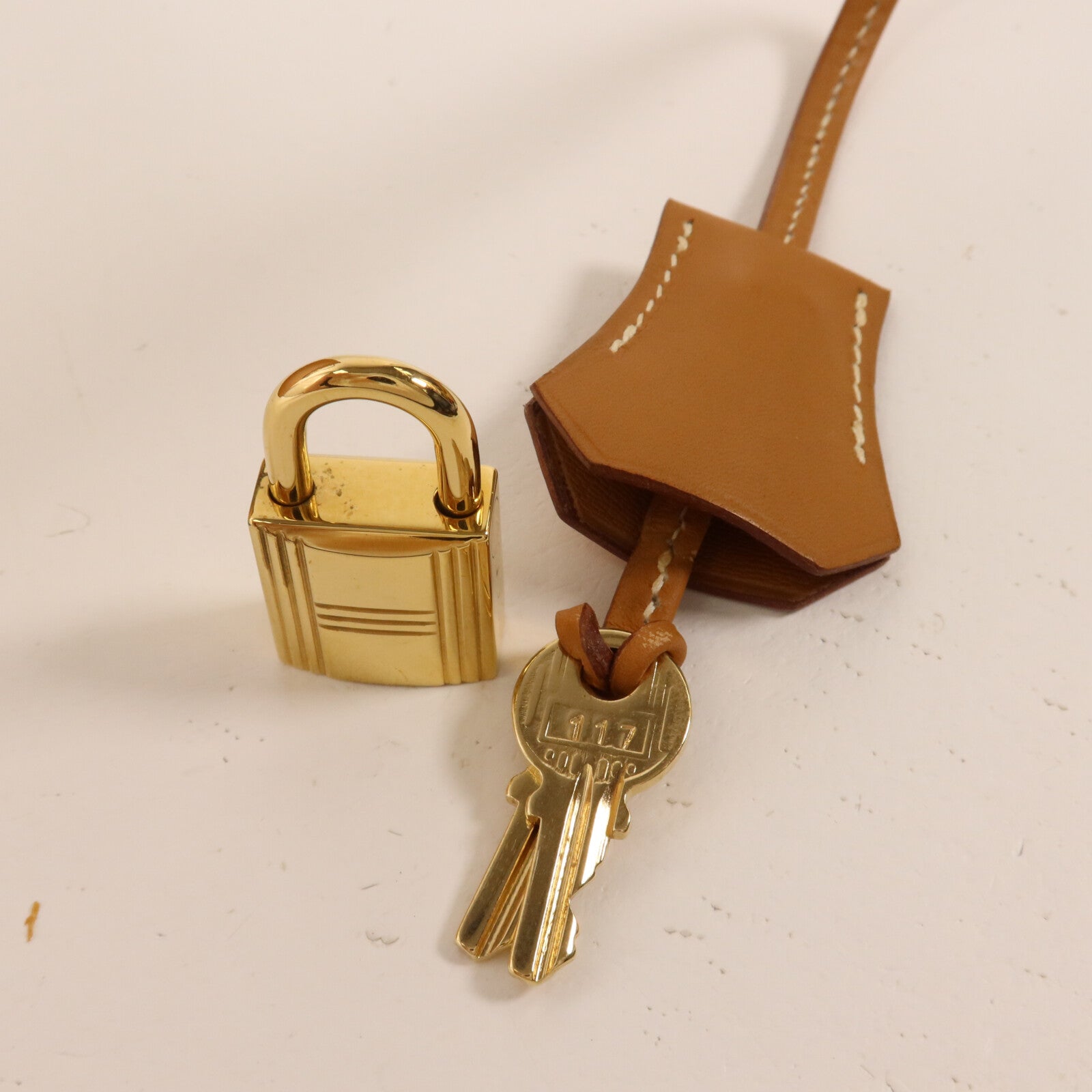 HERMES Box Calf皮革Kelly 32手挽肩背兩用袋Gold