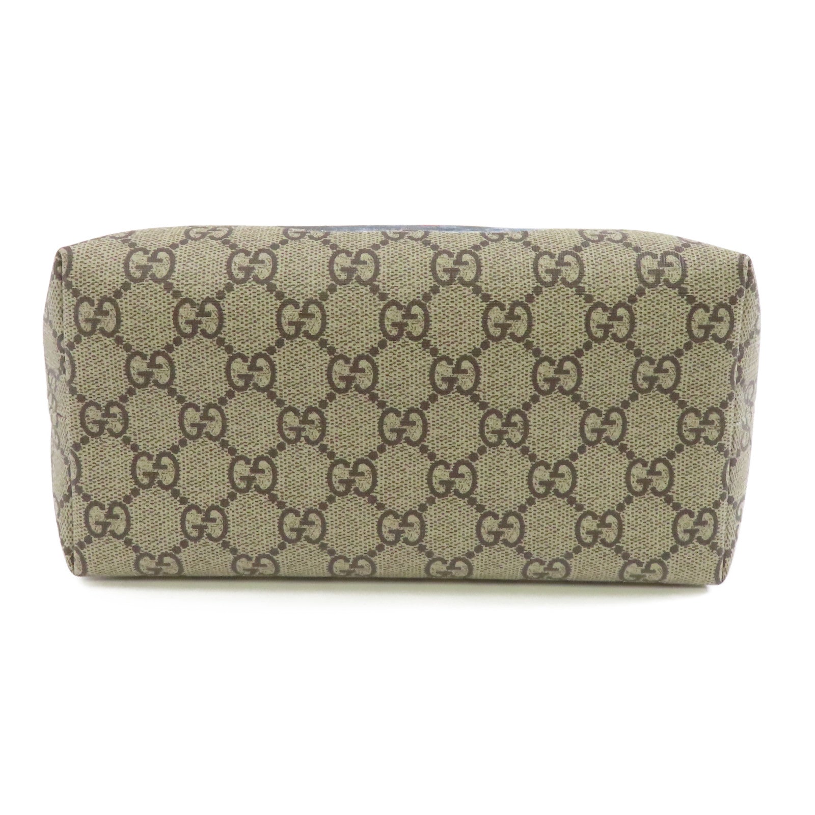 GUCCI 塗層帆布Yuko Higuchi Handbag銀扣手挽袋啡色/紅色