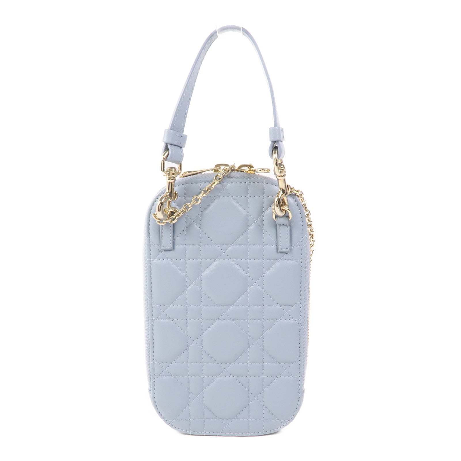 Dior 【激減優惠】羊皮皮革Lady Dior Call'in Dior金扣手機袋