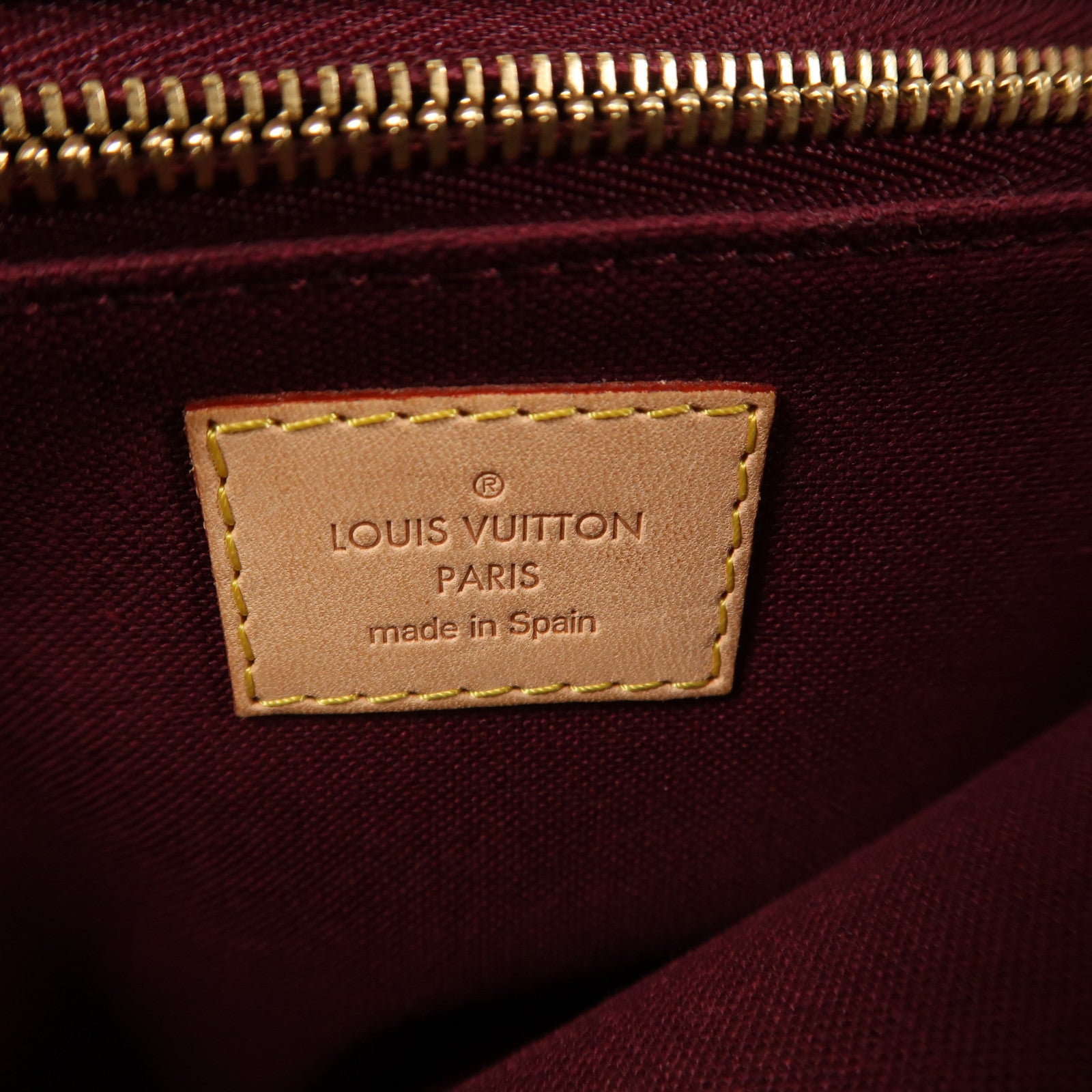 LOUIS VUITTON Monogram Raspail PM金扣手挽袋棕色