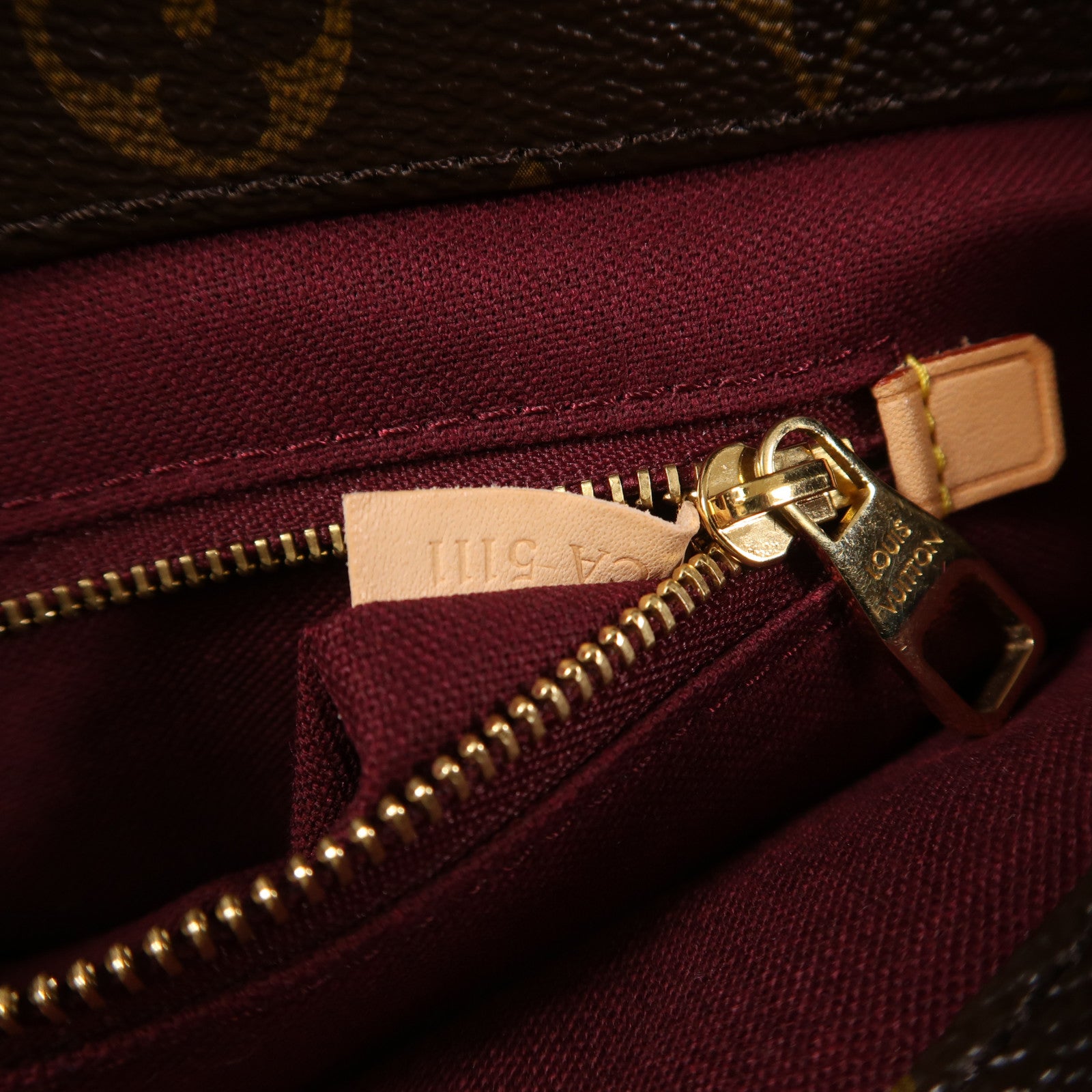 LOUIS VUITTON Monogram Raspail PM金扣手挽袋棕色