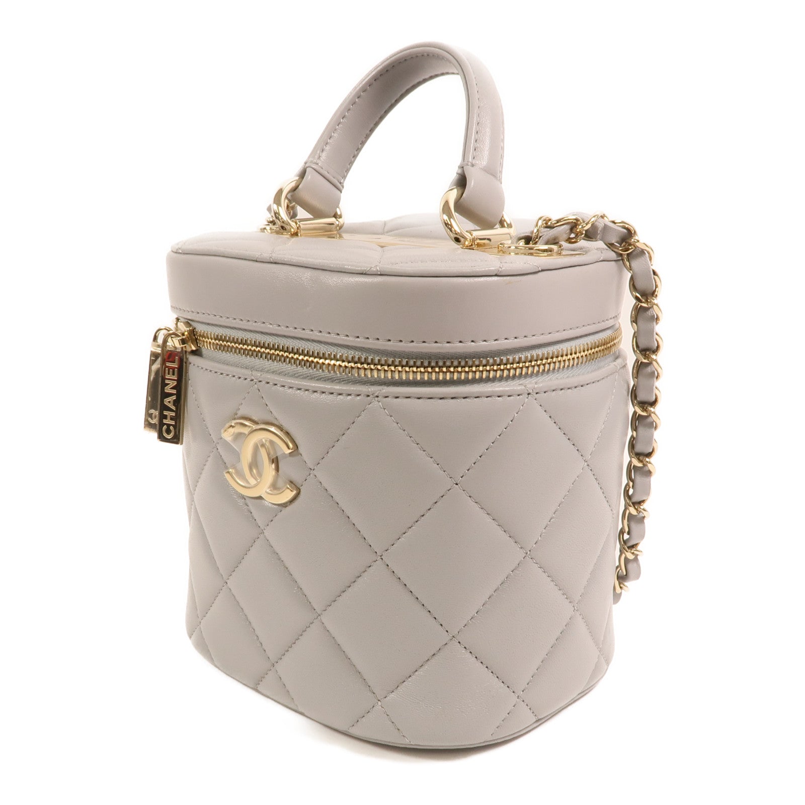 CHANEL 羊皮皮革Trendy CC Vanity Case金扣手挽肩背兩用袋
