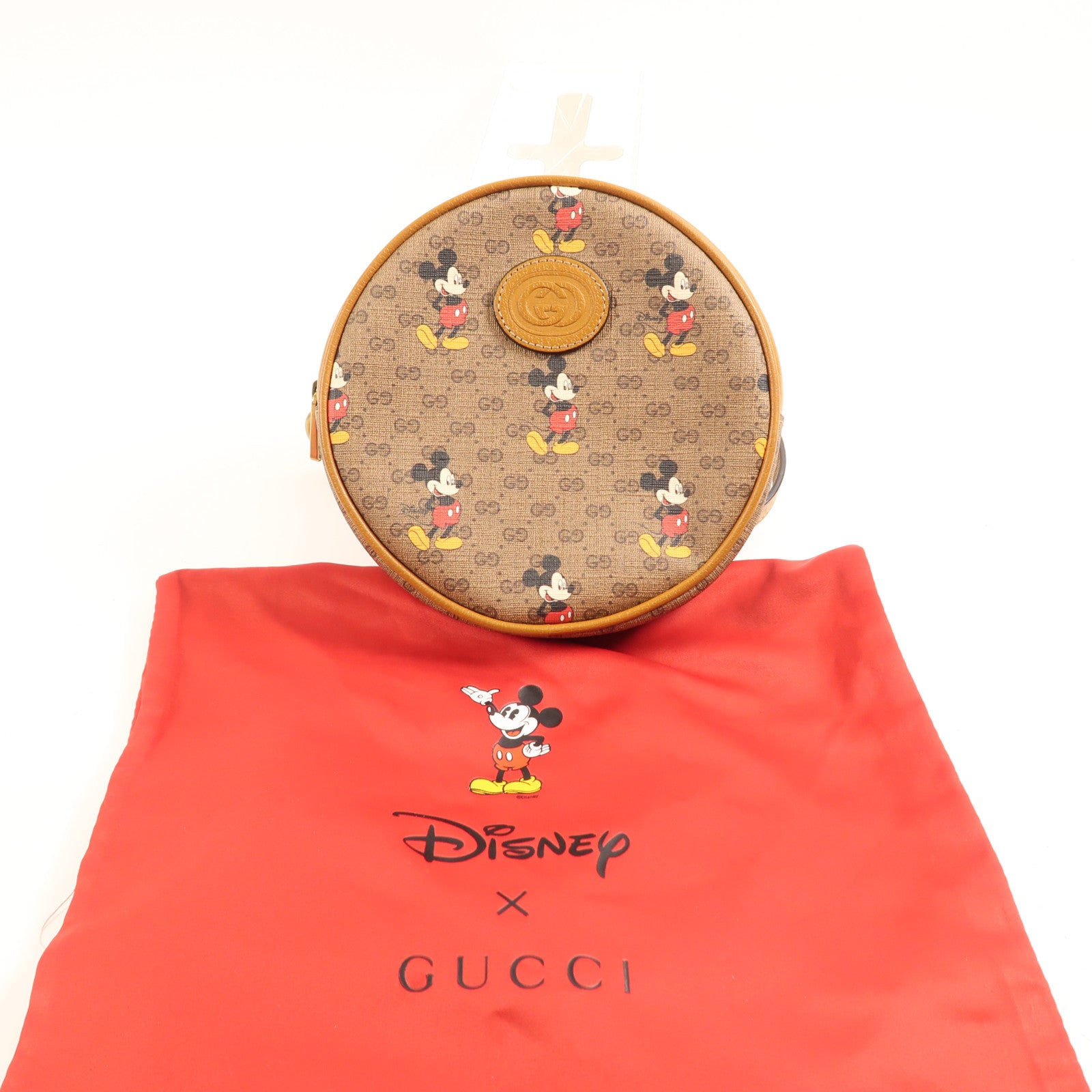 GUCCI 塗層帆布Disney GG Backpack金扣鏈帶背包