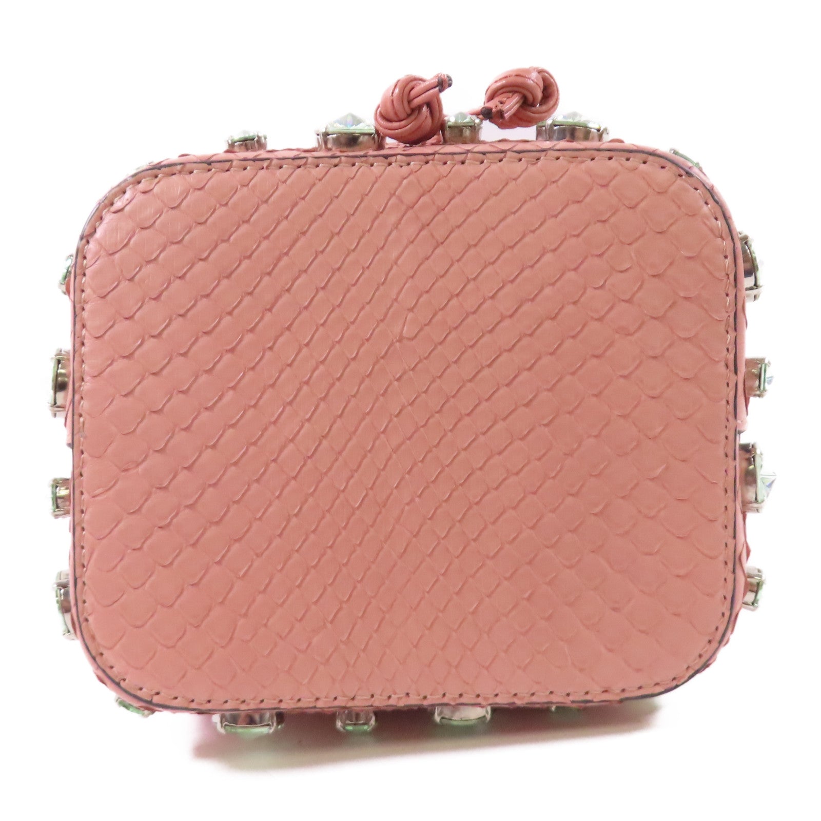 FENDI 蛇皮皮革Mon Tresor銀扣手挽肩背兩用袋