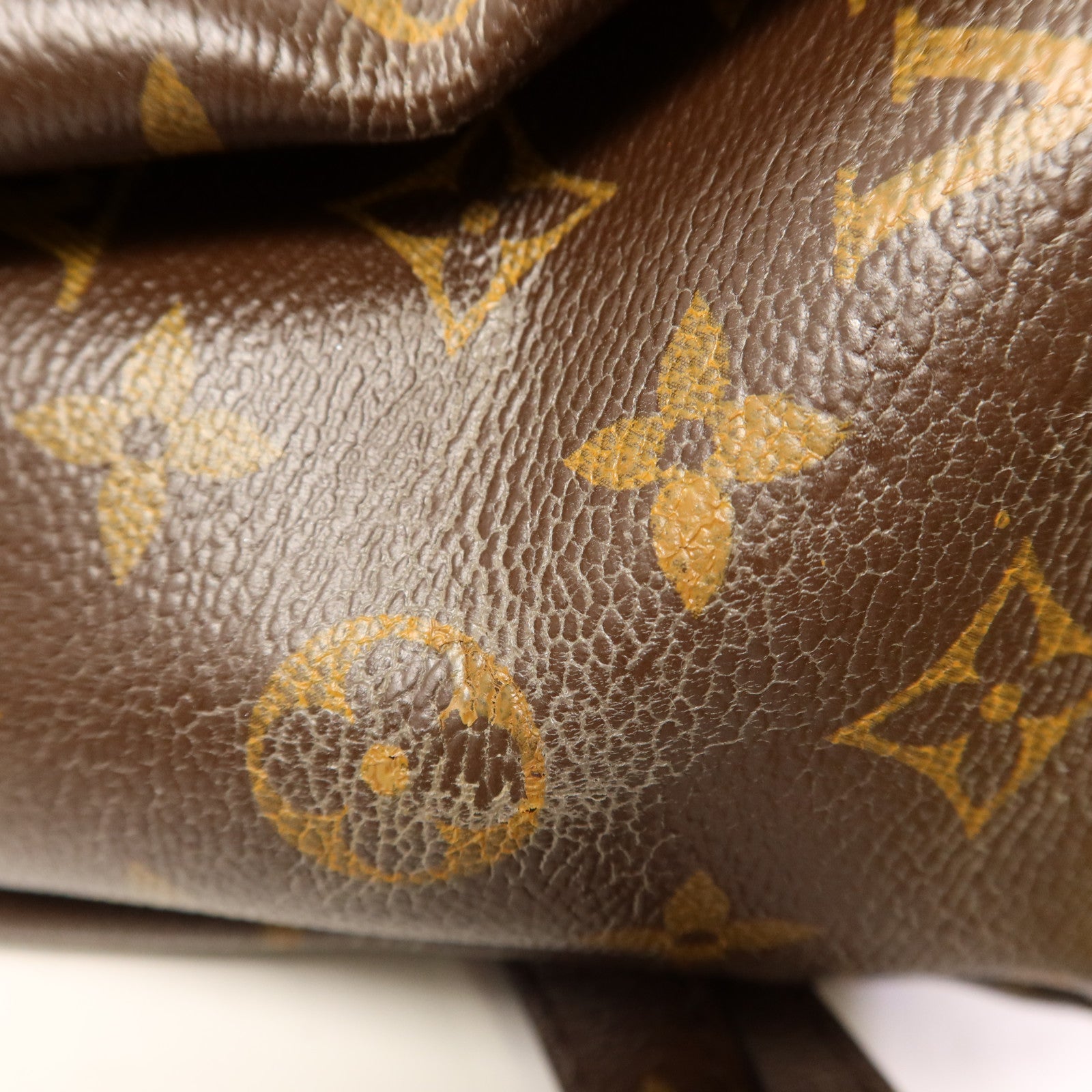 LOUIS VUITTON Monogram Pallas金扣手挽肩背兩用袋棕色/紅色