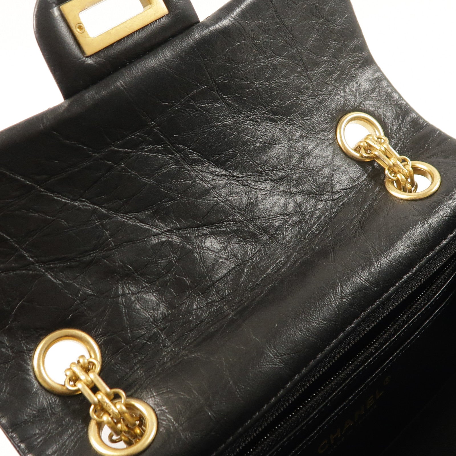 CHANEL 【激減優惠】牛皮皮革2.55 Mini金扣鏈帶肩背袋