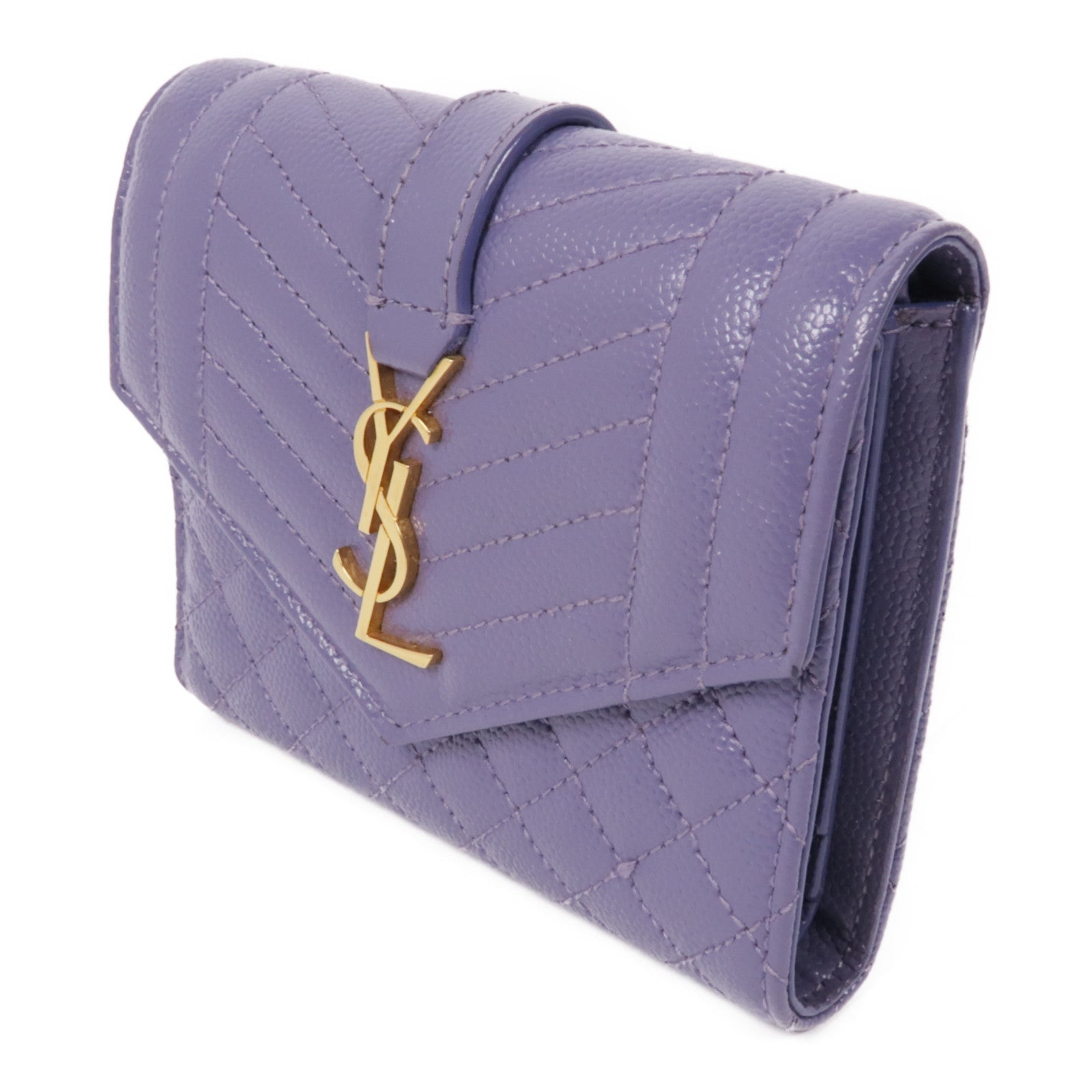 SAINT LAURENT 牛皮皮革Wallet錢包金扣