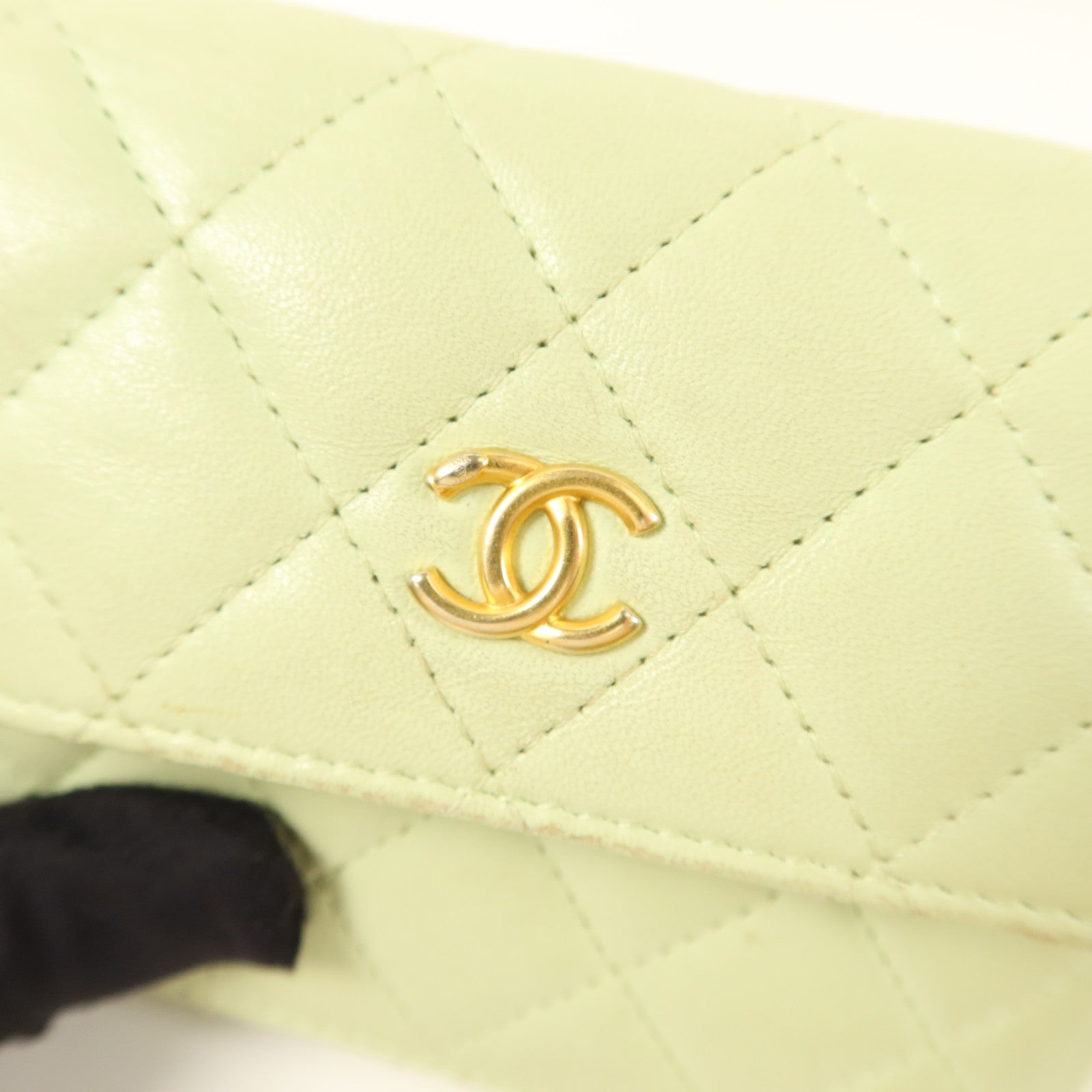 CHANEL 羊皮皮革Pearl Crush Mini Flap Bag鏈帶肩背袋