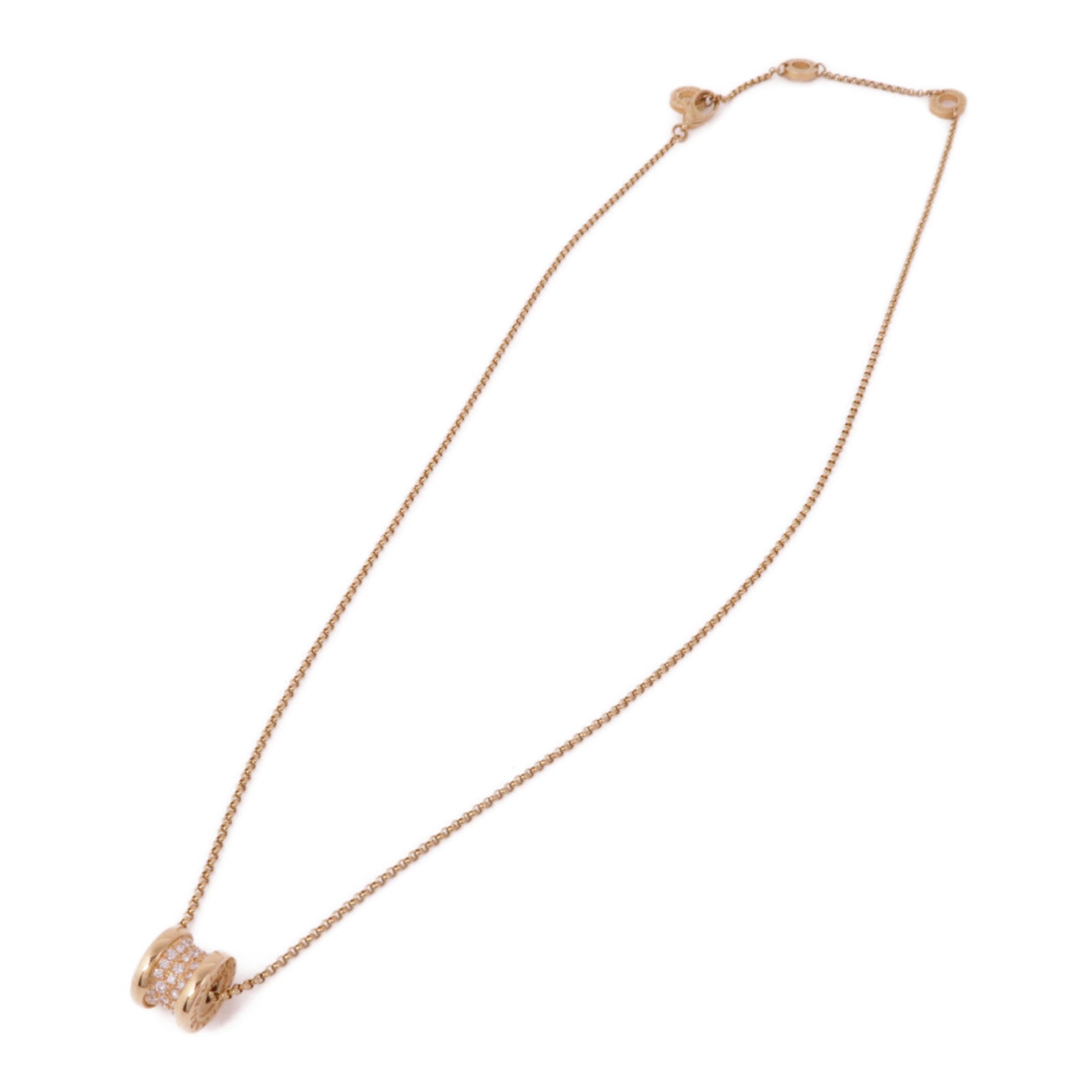 BVLGARI 18K玫瑰金B-zero 1 Diamond Necklace鑽石項鍊