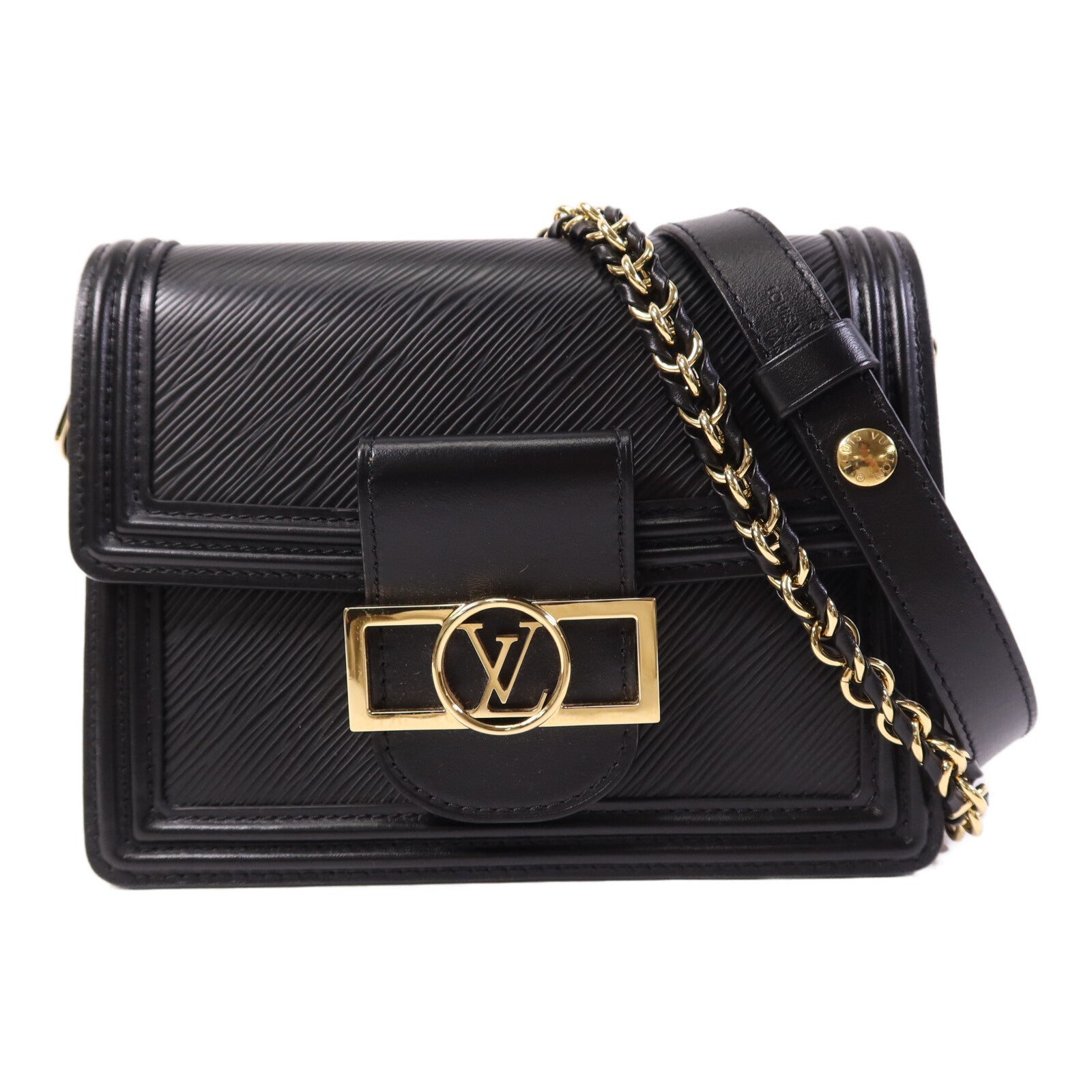 LOUIS VUITTON Epi Mini Dauphine 金扣肩背兩用袋