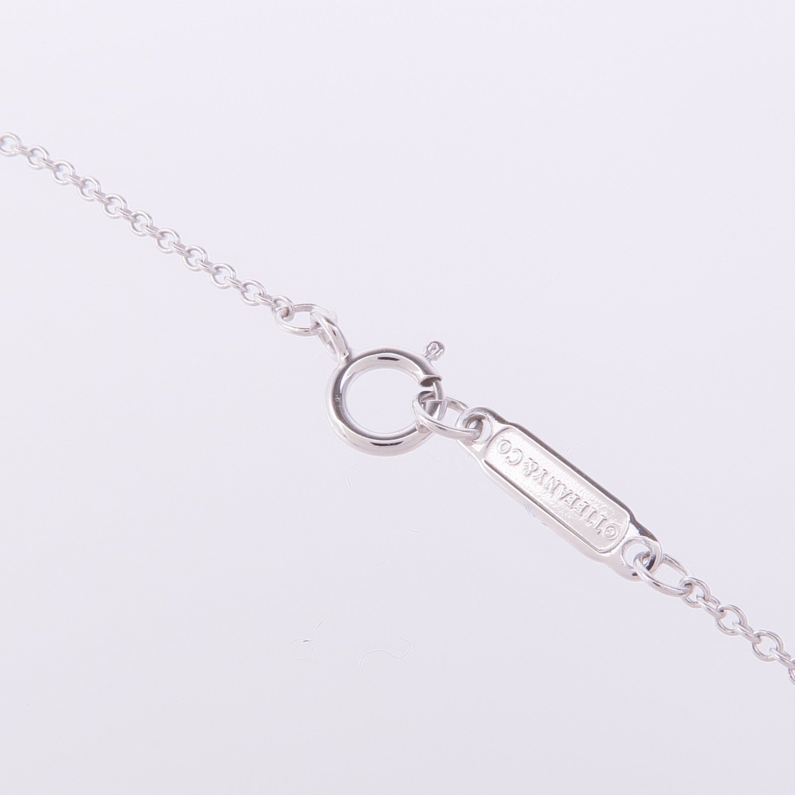 TIFFANY＆CO 【激減優惠】18K白金T Smile Pink Sapphire Necklace粉紅藍寶石項鍊