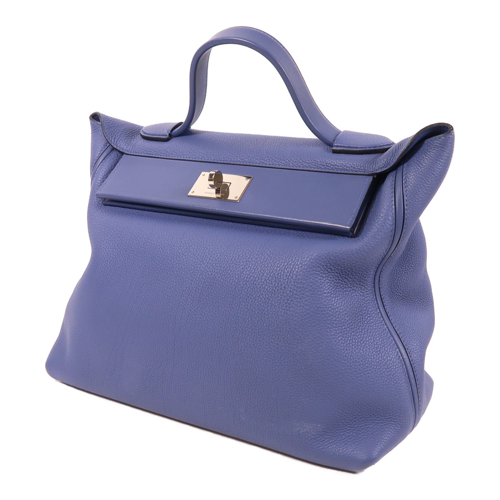 HERMES Togo皮革/Swift皮革24/24銀扣手挽袋