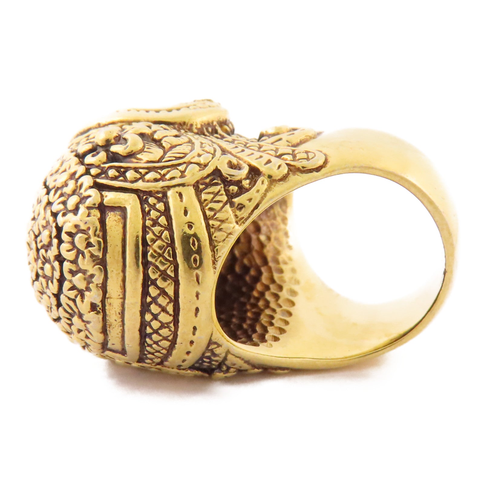 SELECTION Brass McQueen Lace Skull Ring戒指US#6