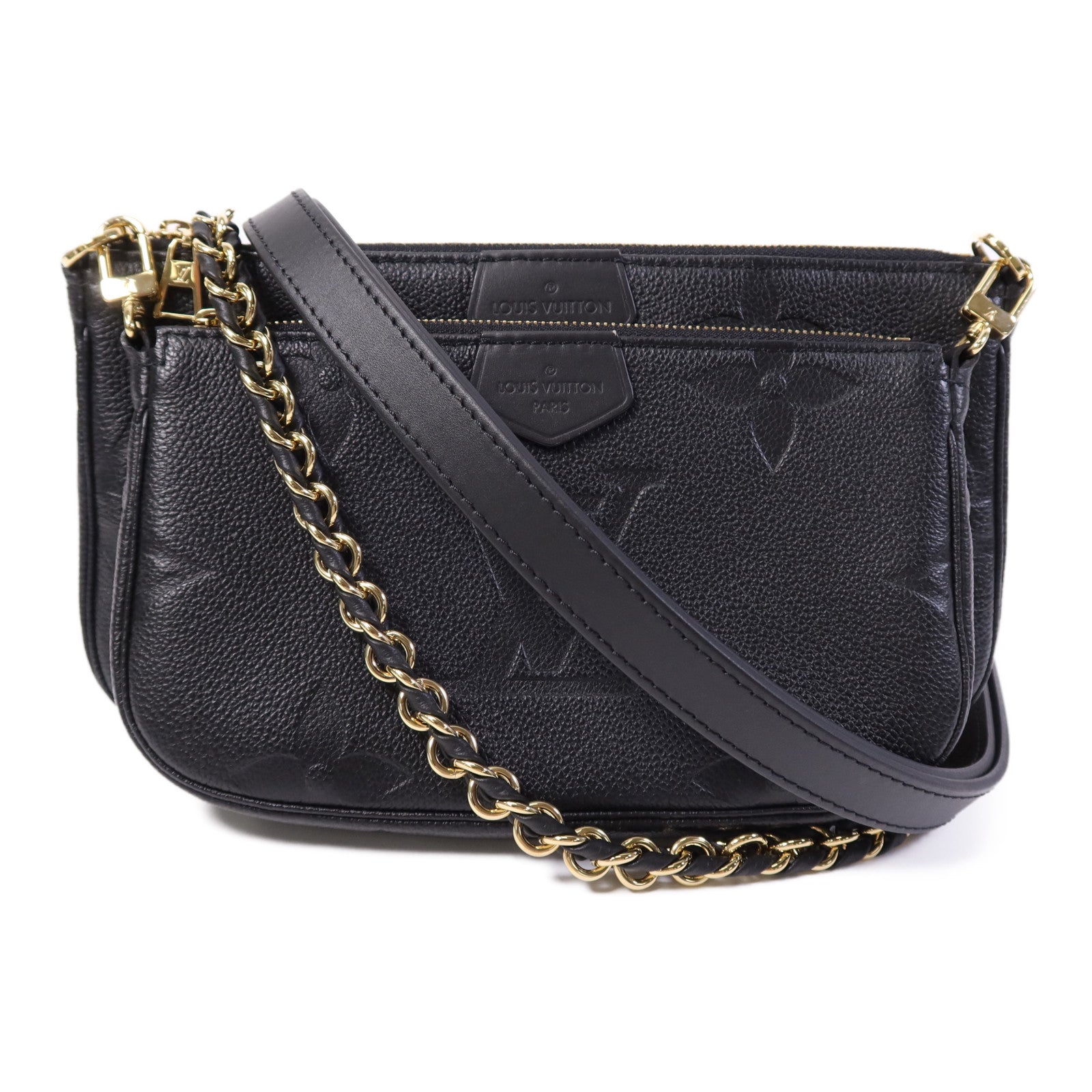 LOUIS VUITTON Monogram Empreinte Multi Pochette Accessoires金扣肩背袋