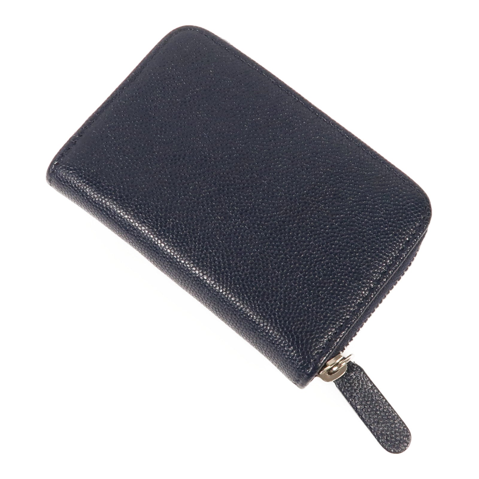 CHANEL 牛皮皮革Card Case銀扣卡片套