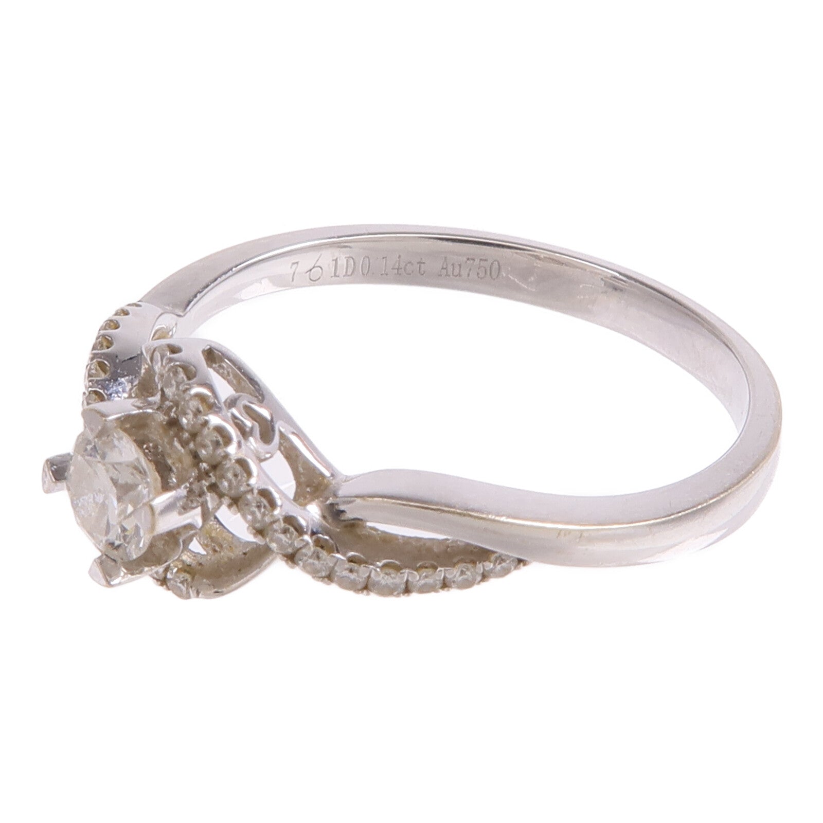 JEWELRY 【激減優惠】18K白金Diamond Ring鑽石戒指US#5.25