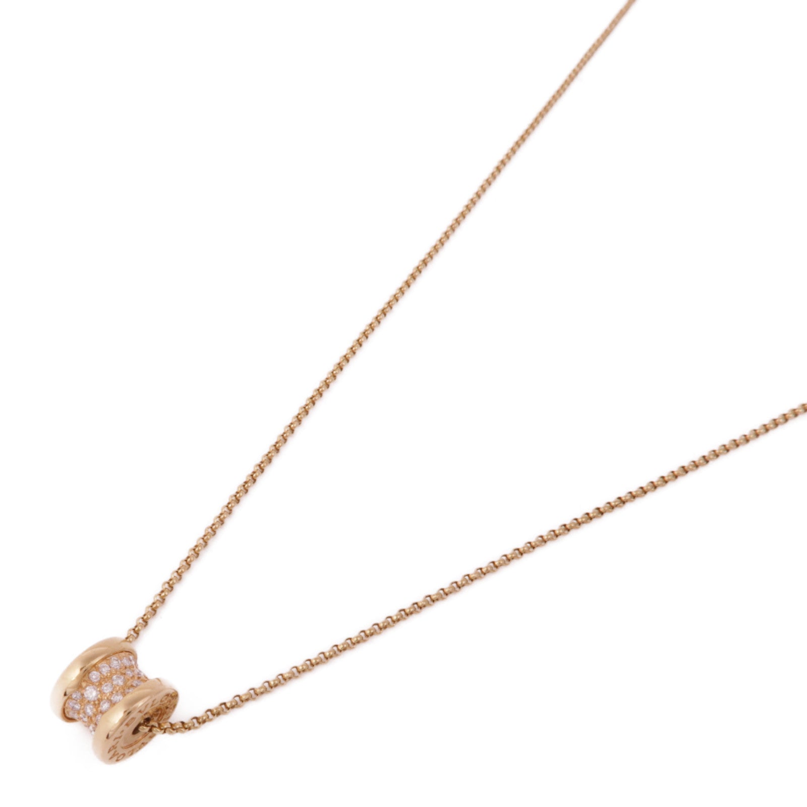 BVLGARI 18K玫瑰金B-zero 1 Diamond Necklace鑽石項鍊