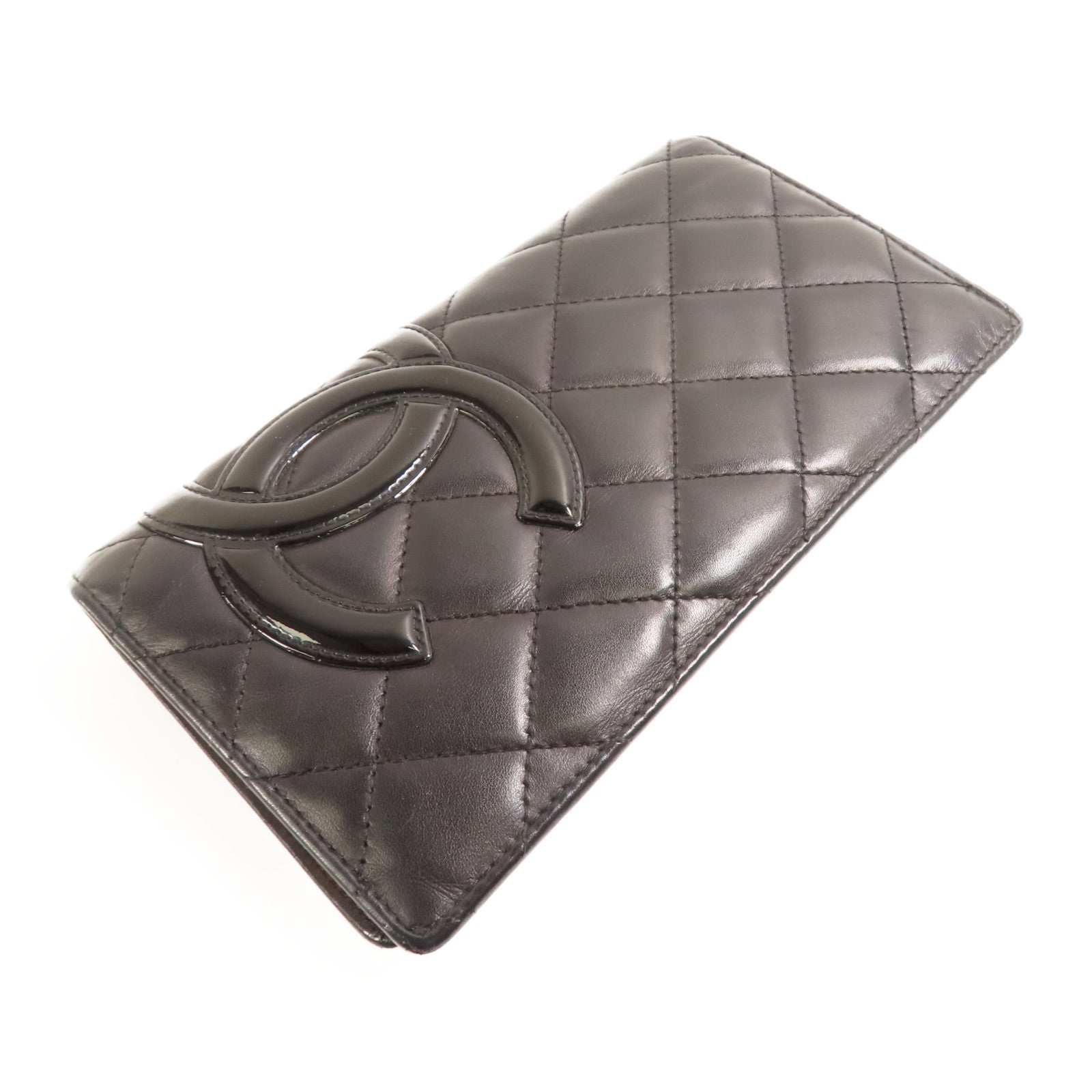CHANEL 牛皮皮革Cambon Long Wallet銀扣長錢包