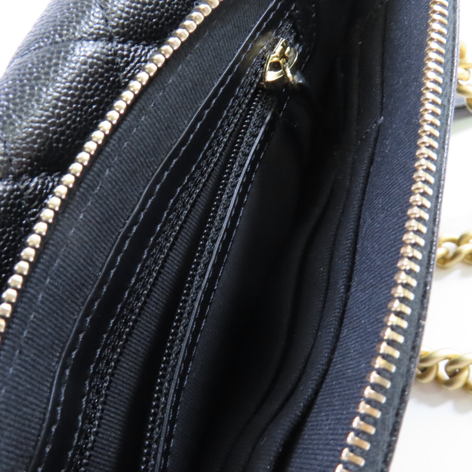 CHANEL 【激減優惠】菱格Caviar皮革Chain Shoulder Bag金扣鏈帶肩背袋黑色