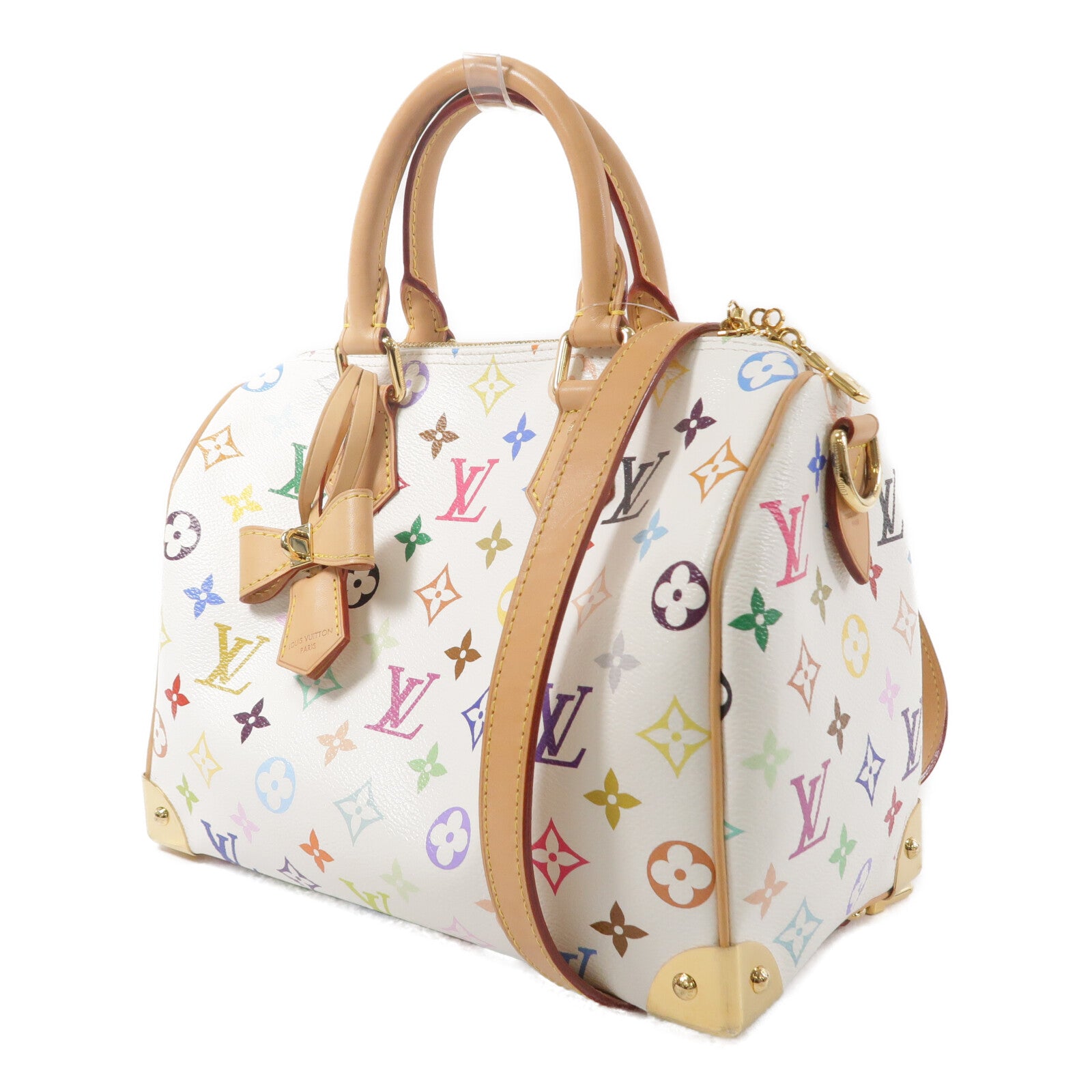 LOUIS VUITTON Monogram Multicolor Speedy Bandouliere 25手挽肩背兩用袋