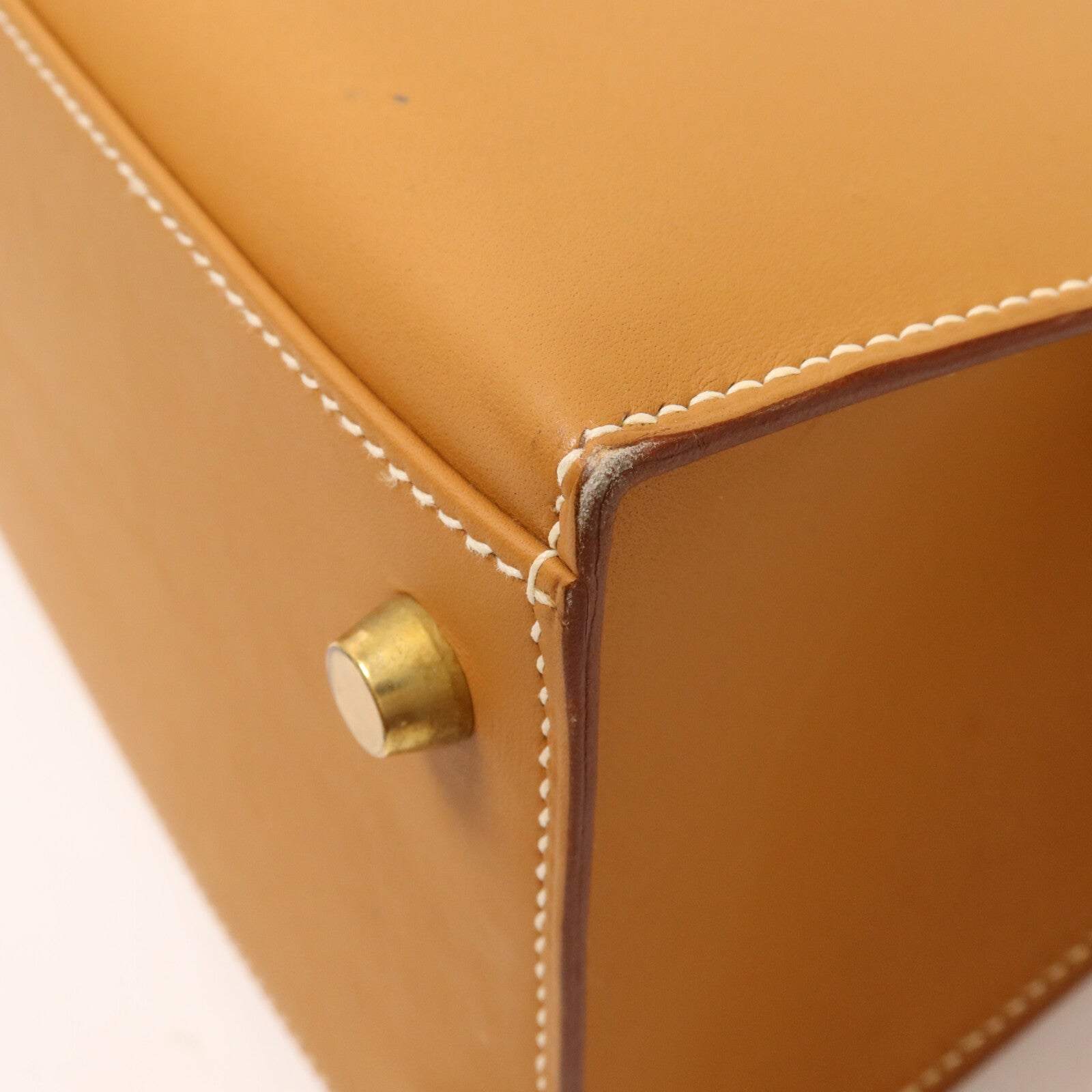 HERMES Box Calf皮革Kelly 32手挽肩背兩用袋Gold