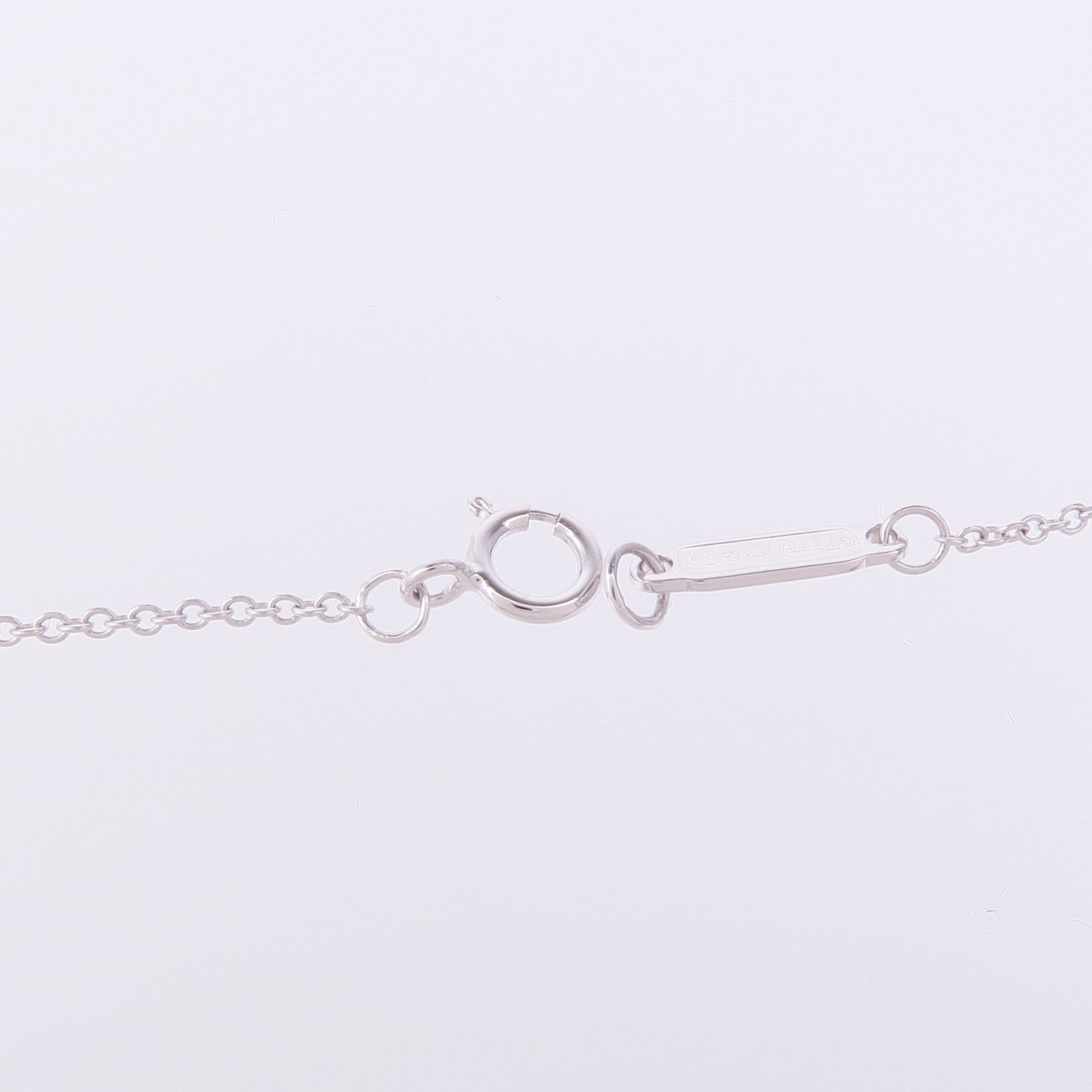 TIFFANY＆CO 【激減優惠】18K白金T Smile Pink Sapphire Necklace粉紅藍寶石項鍊