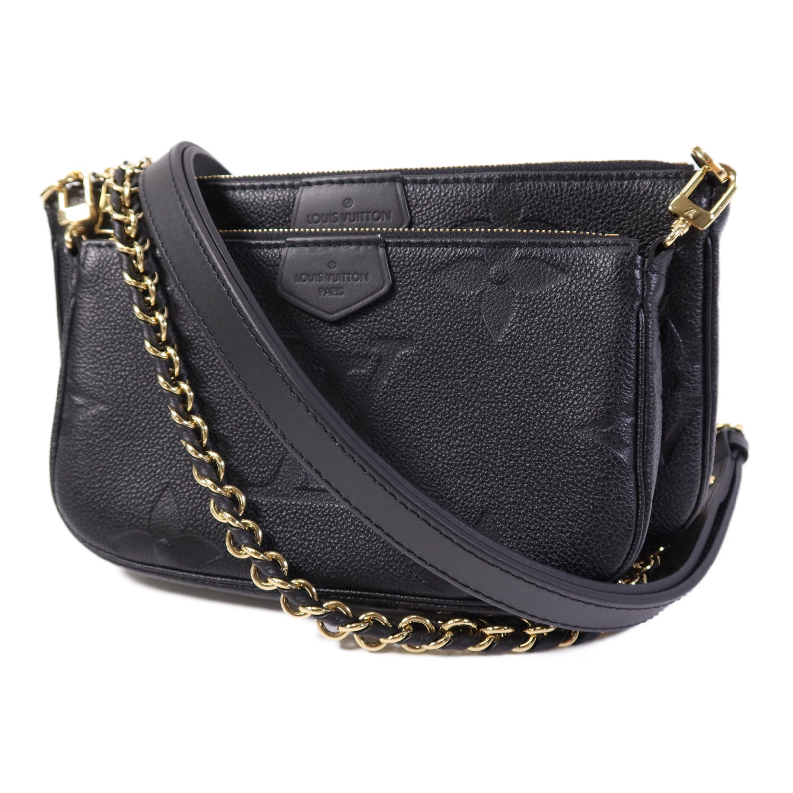 LOUIS VUITTON Monogram Empreinte Multi Pochette Accessoires金扣肩背袋