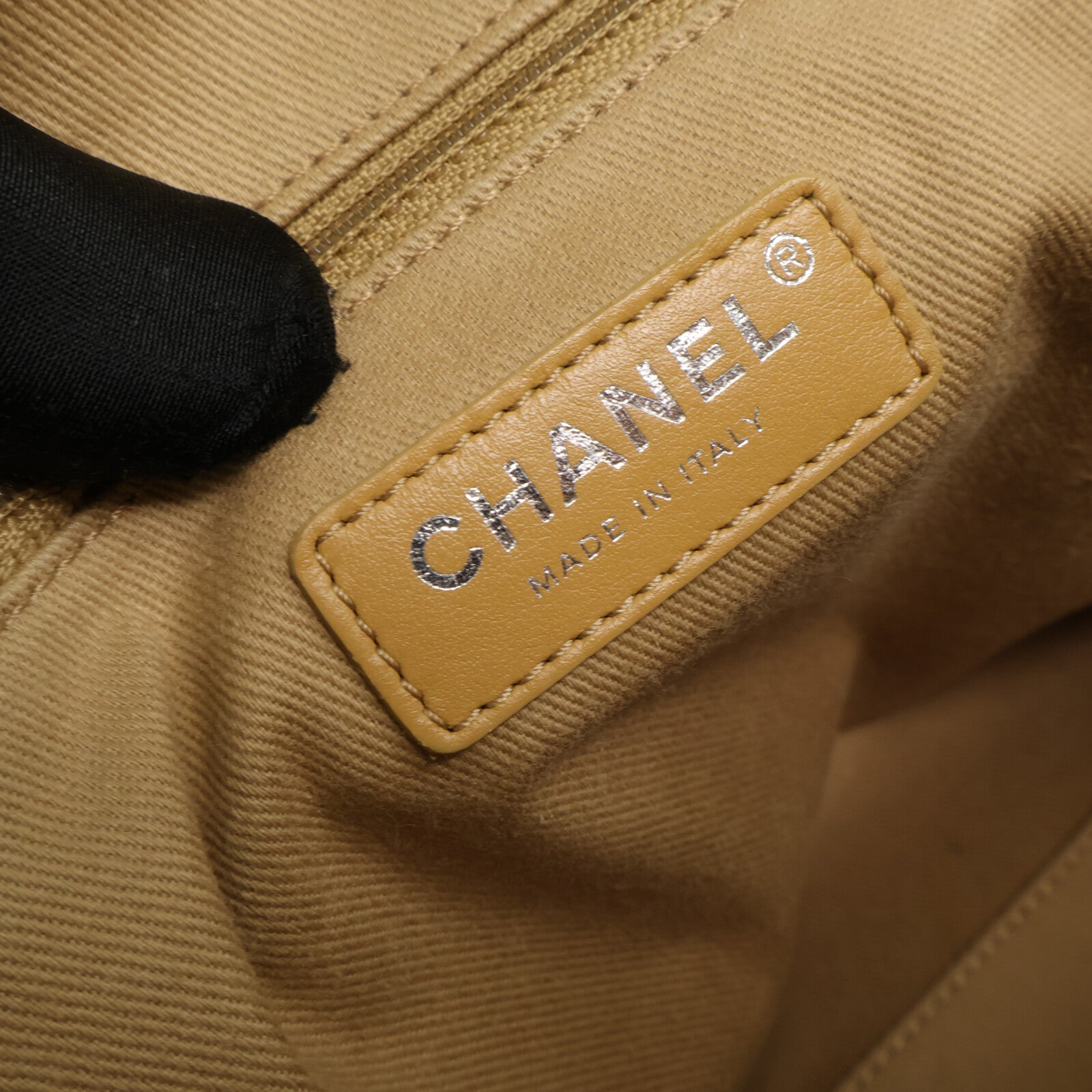 CHANEL 帆布Deauville Bowling Bag鏈帶手挽肩背兩用袋