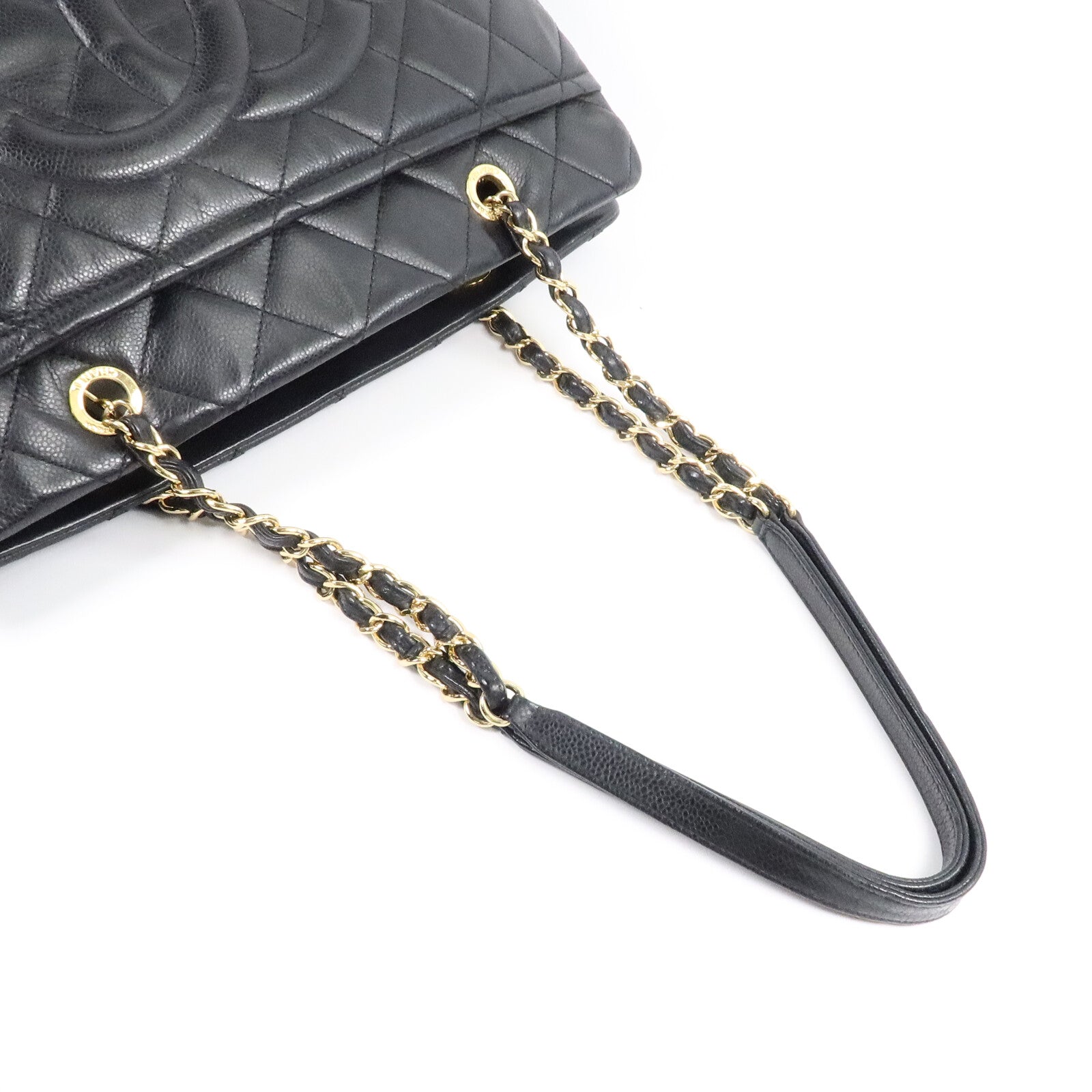 CHANEL 牛皮皮革Chain Shoulder Tote手挽袋