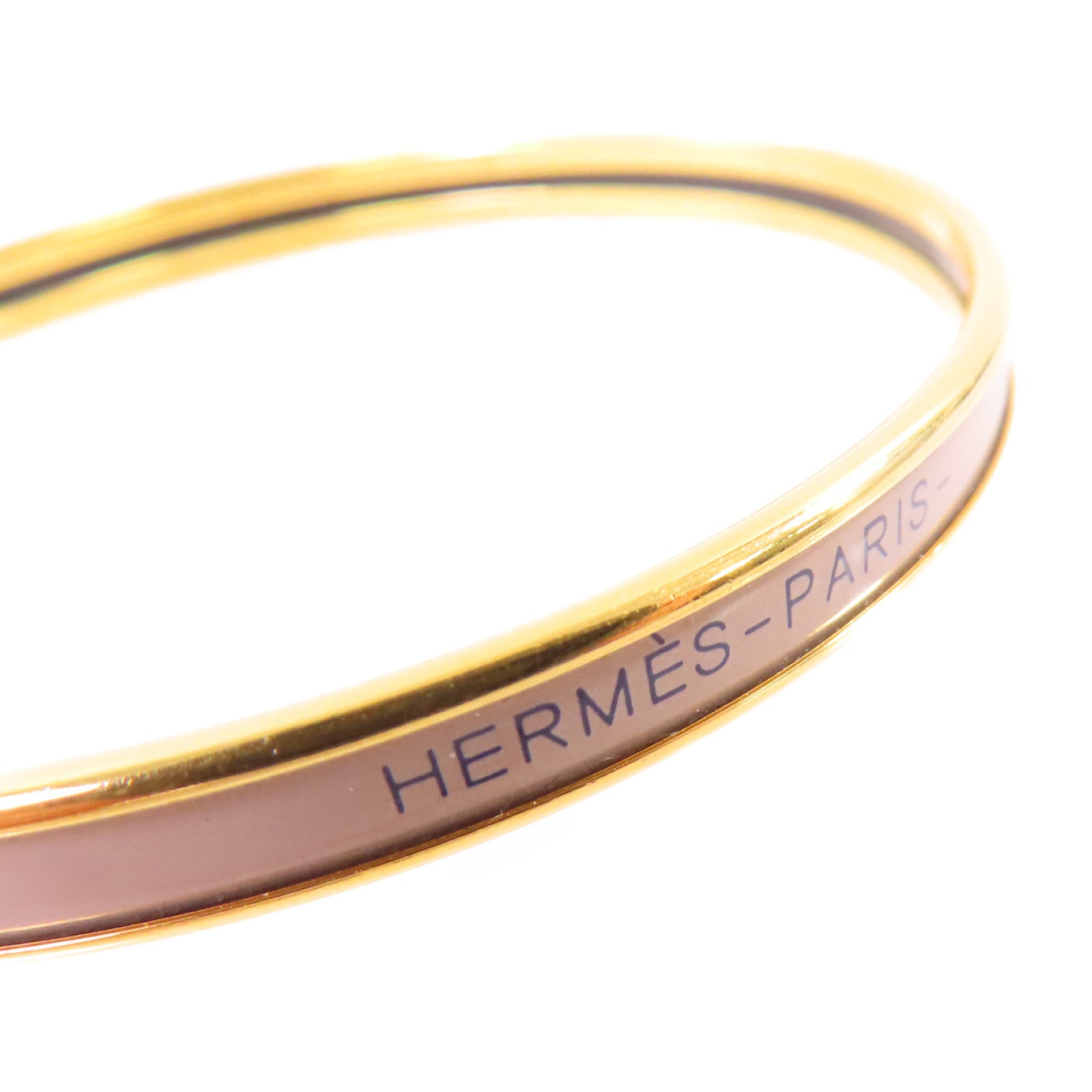 HERMES 金屬/琺瑯Tresse De Coeur Bracelet手鏈Etoupe大象色