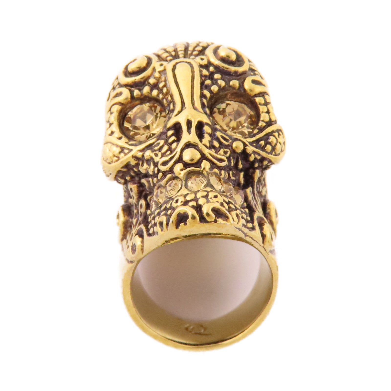 SELECTION Brass McQueen Lace Skull Ring戒指US#6