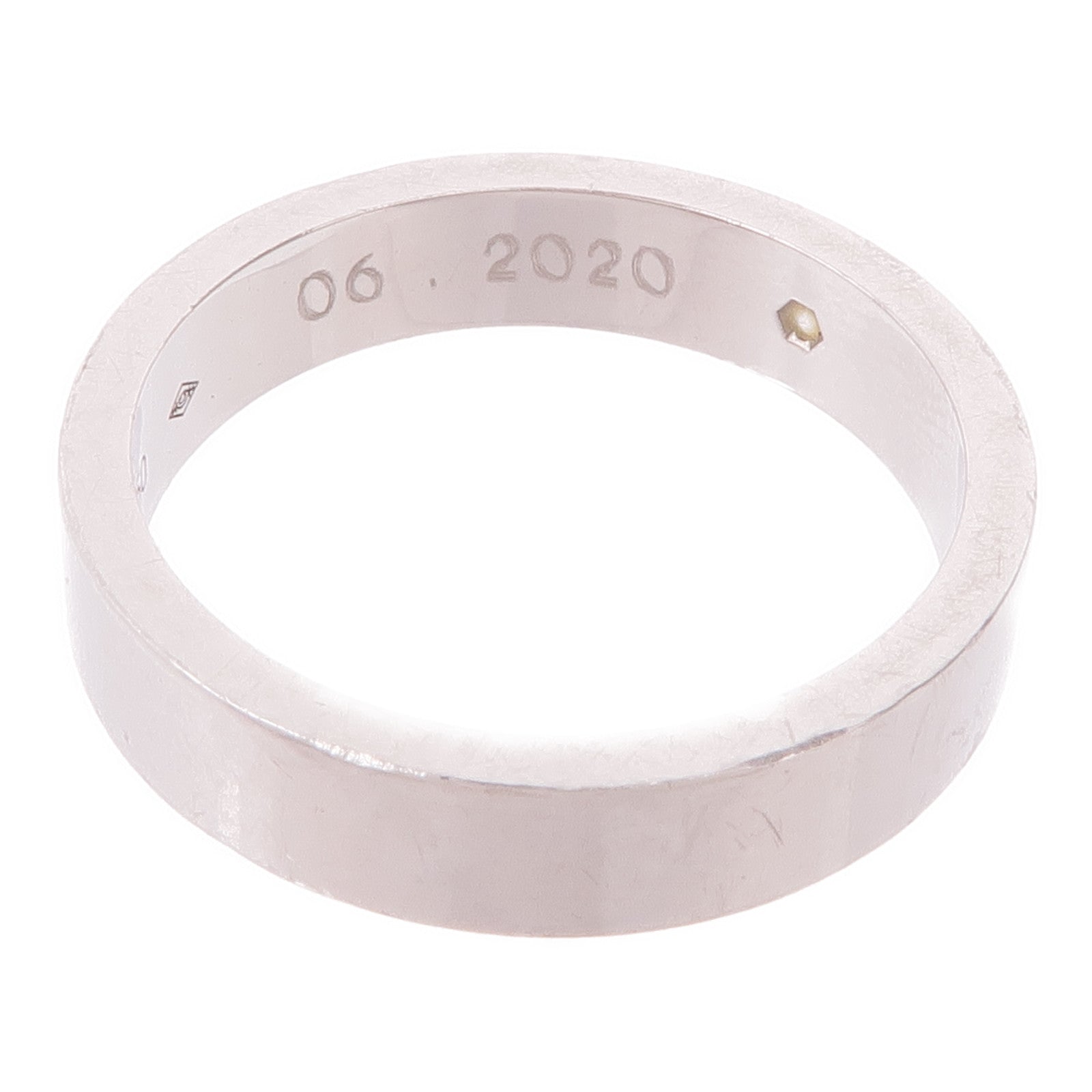 CARTIER PT950鉑金C de Cartier Wedding Band鑽石戒指Cartier#53/US#6.5