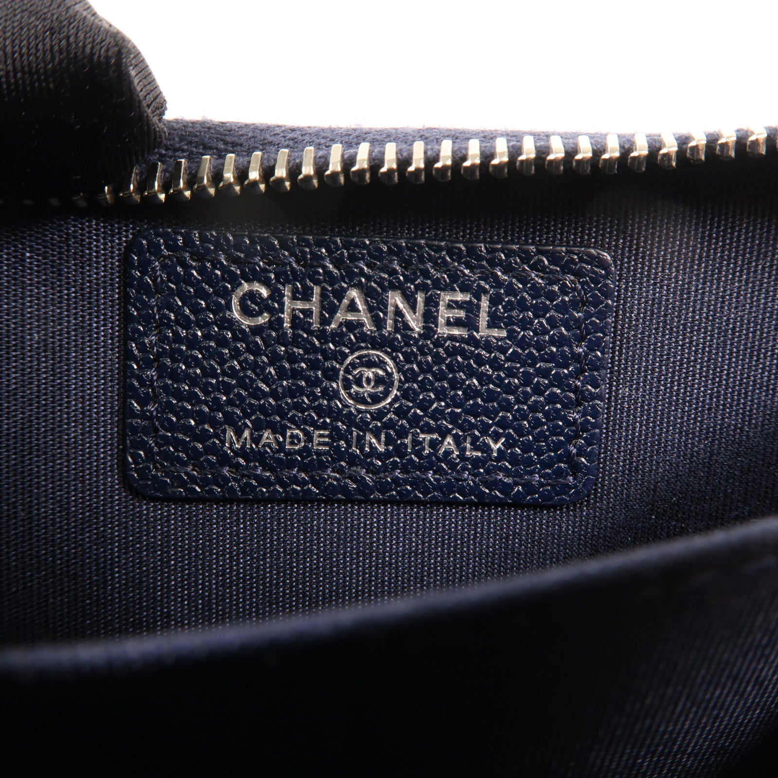CHANEL 牛皮皮革Card Case銀扣卡片套