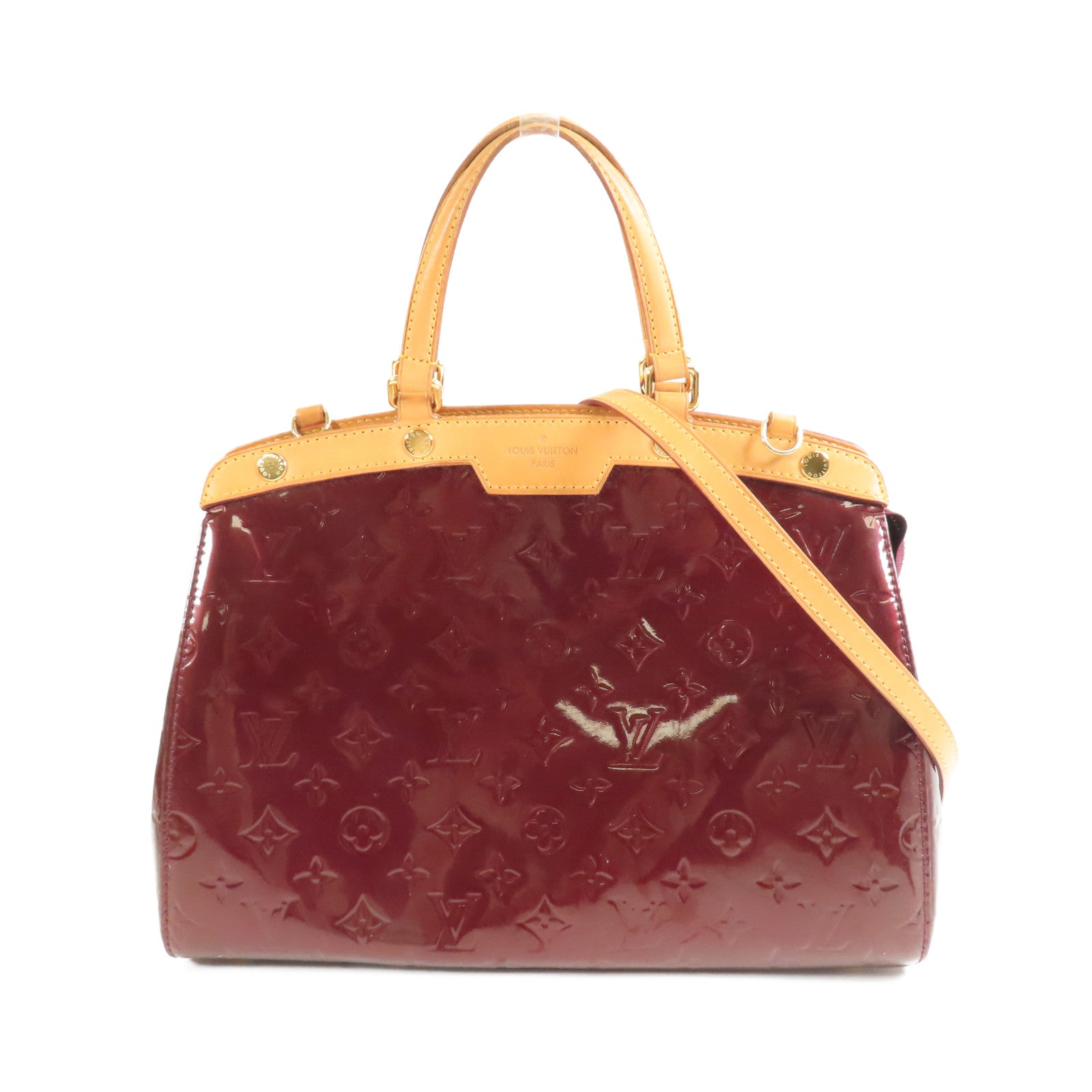 LOUIS VUITTON Vernis Brea MM金扣手挽肩背兩用袋