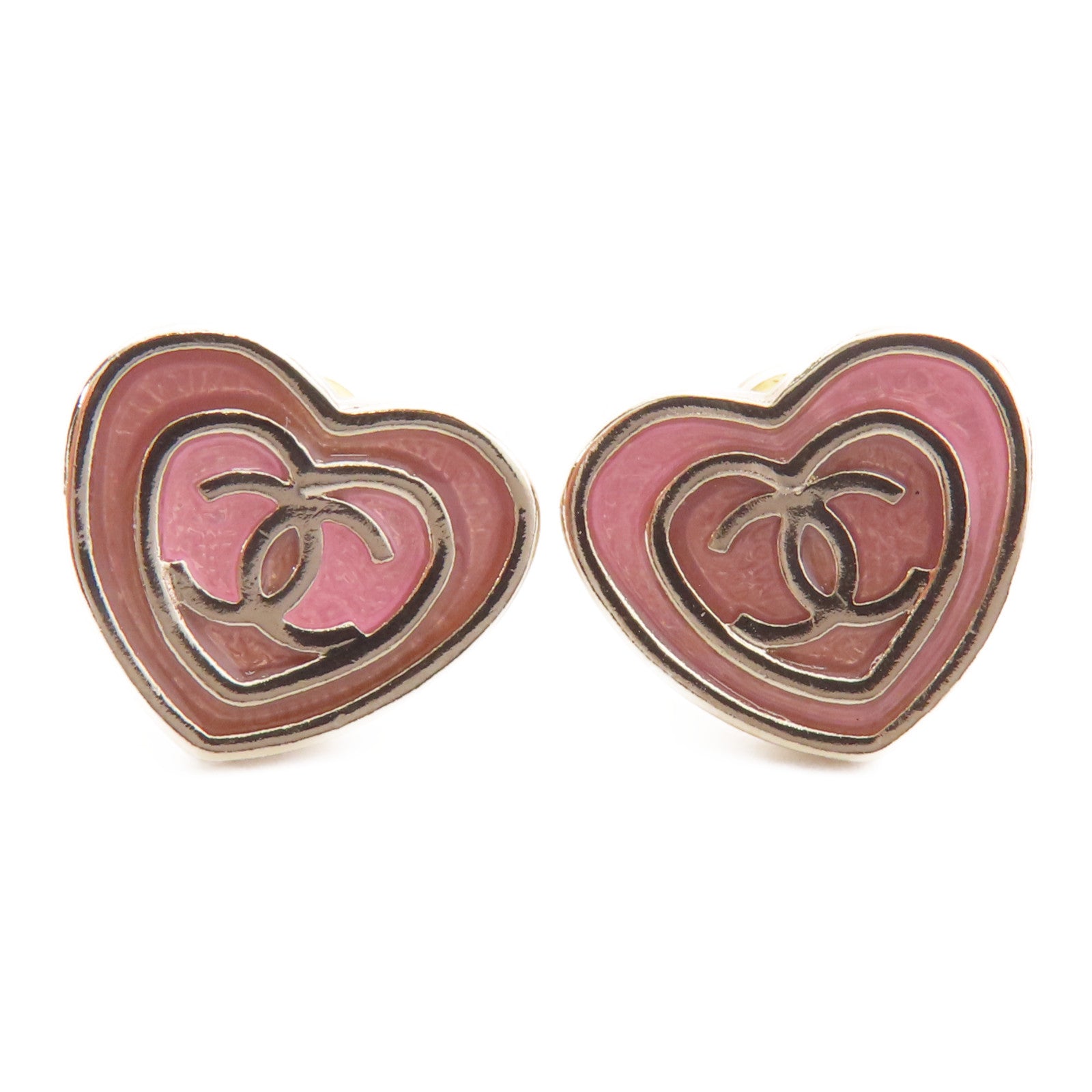 CHANEL 金屬Heart Earrings耳環