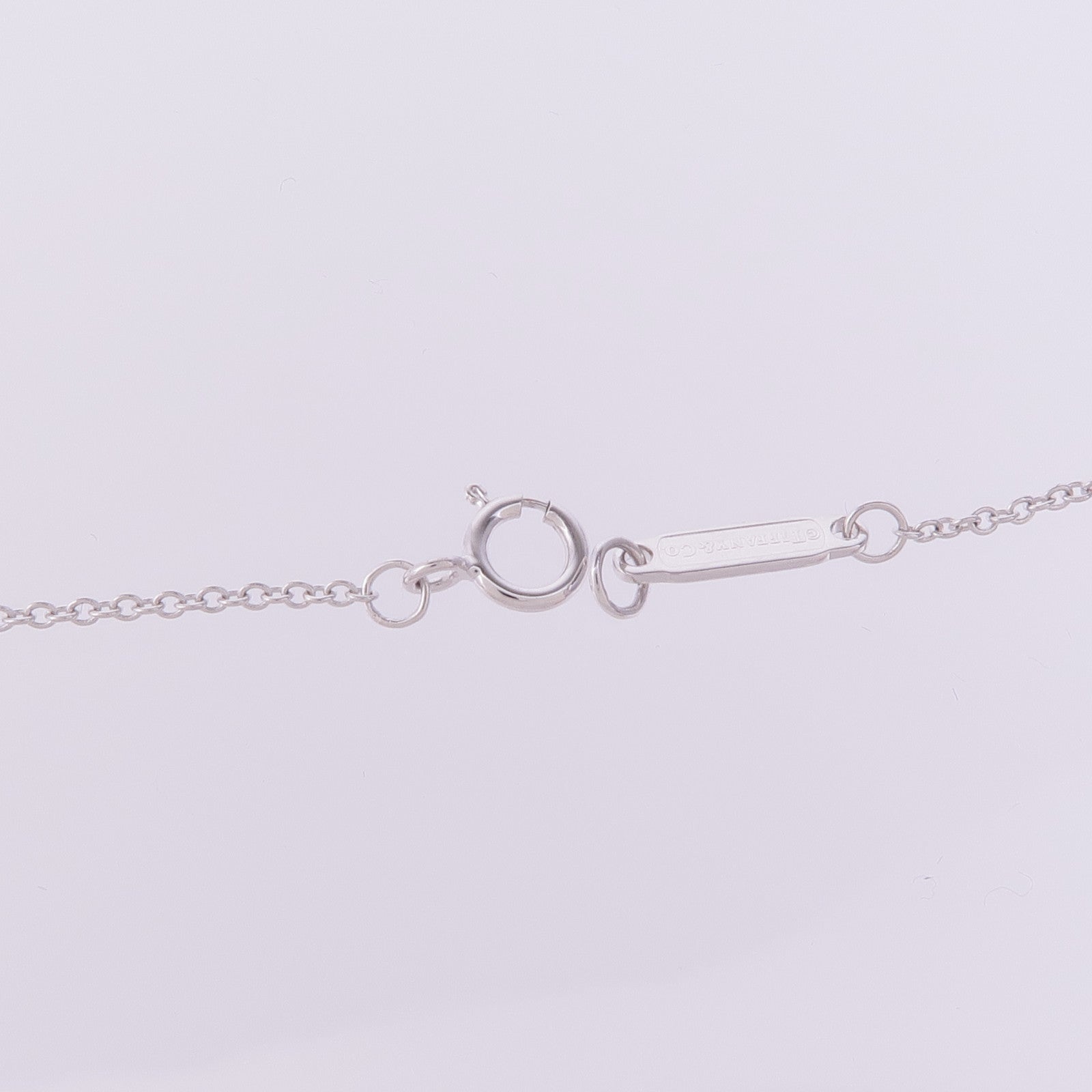 TIFFANY＆CO 【激減優惠】18K白金T Smile Pink Sapphire Necklace粉紅藍寶石項鍊