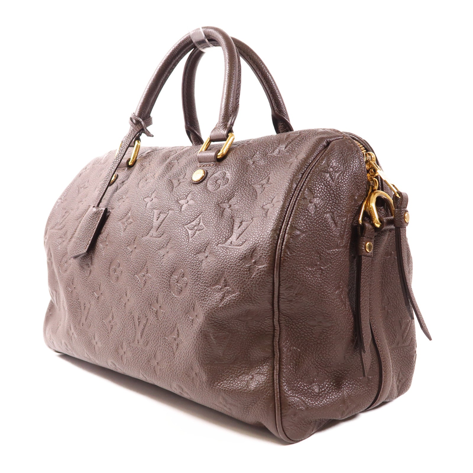 LOUIS VUITTON Monogram Empreinte Speedy Bandouliere 30金扣手挽肩背兩用袋