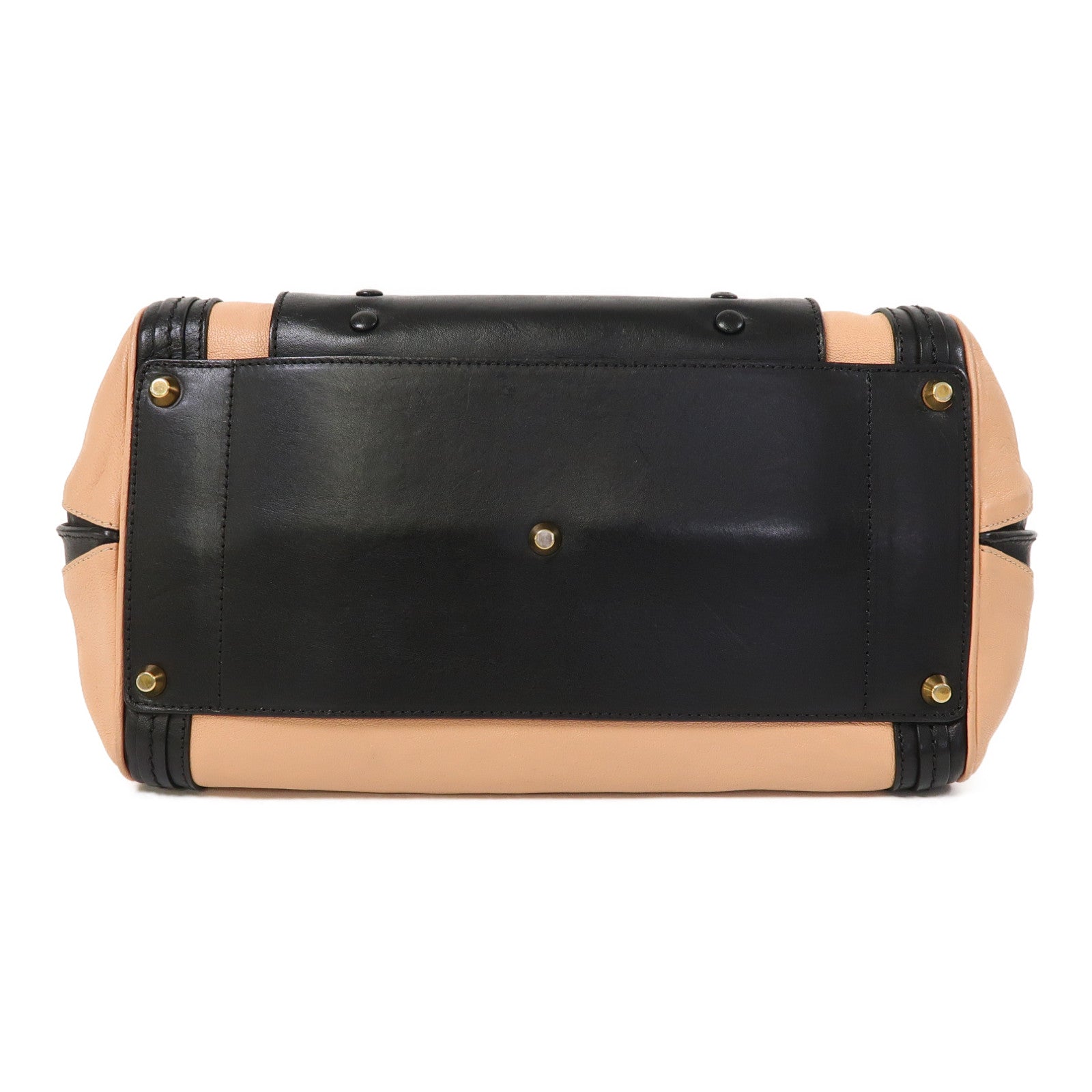 Chloe 牛皮皮革Alice Handle bag金扣手挽肩背兩用袋黑色/粉紅色