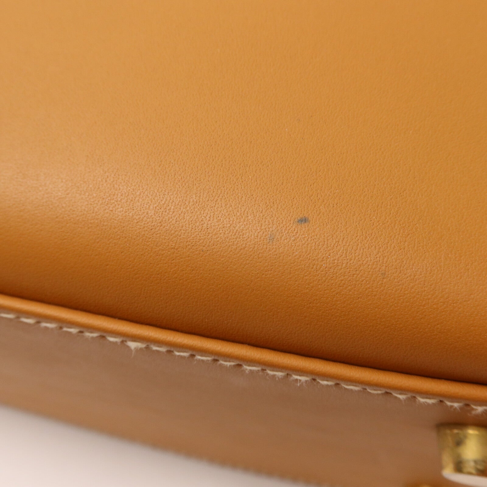 HERMES Box Calf皮革Kelly 32手挽肩背兩用袋Gold