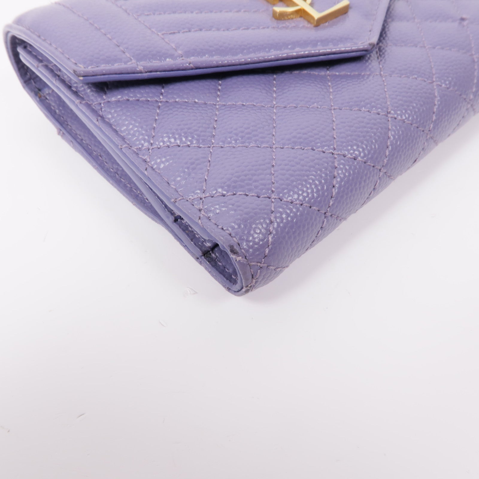 SAINT LAURENT 牛皮皮革Wallet錢包金扣