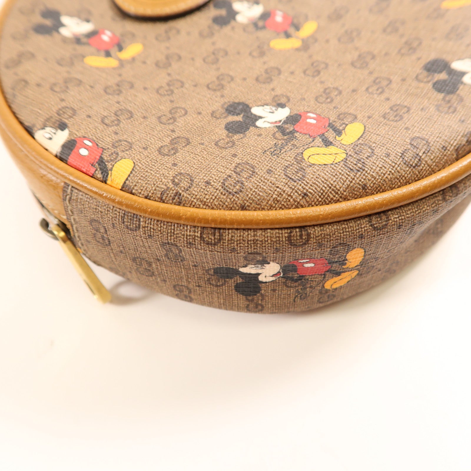 GUCCI 塗層帆布Disney GG Backpack金扣鏈帶背包