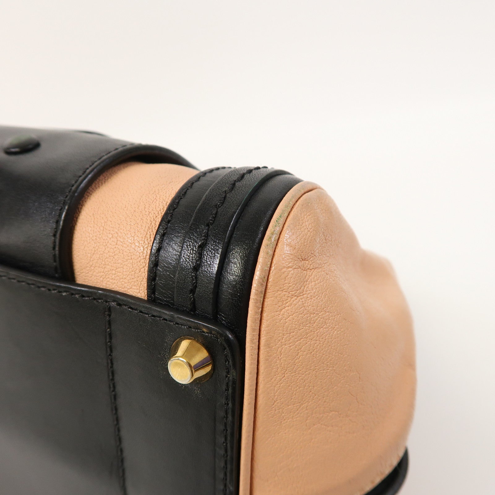 Chloe 【激減優惠】牛皮皮革Alice Handle bag金扣手挽肩背兩用袋黑色/粉紅色