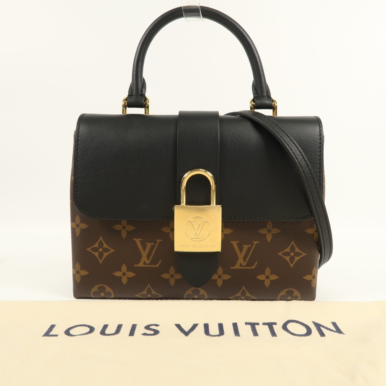 LOUIS VUITTON Monogram Locky BB金扣手挽肩背兩用袋