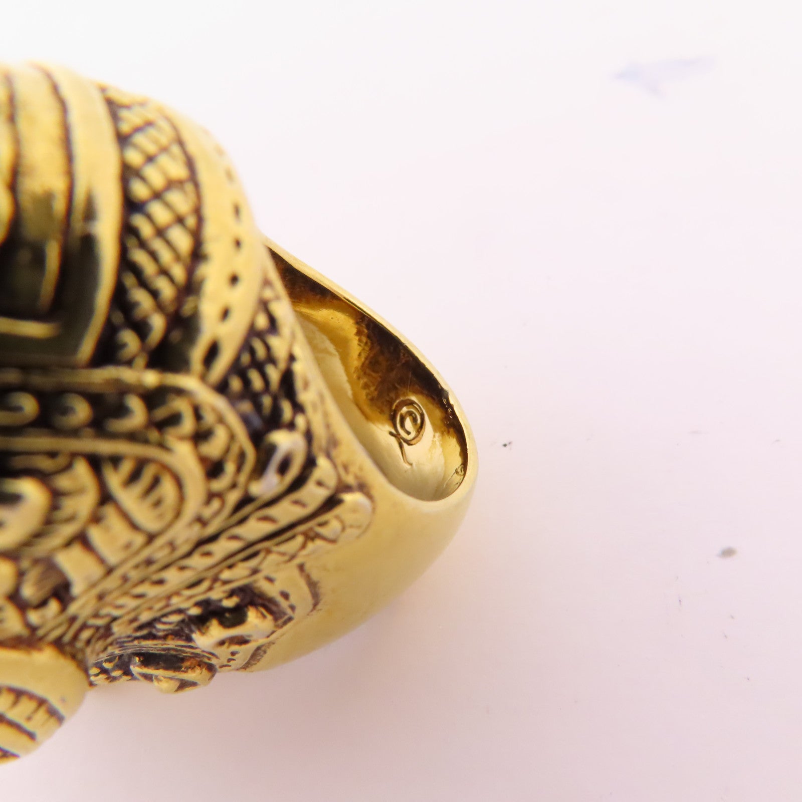 SELECTION Brass McQueen Lace Skull Ring戒指US#6
