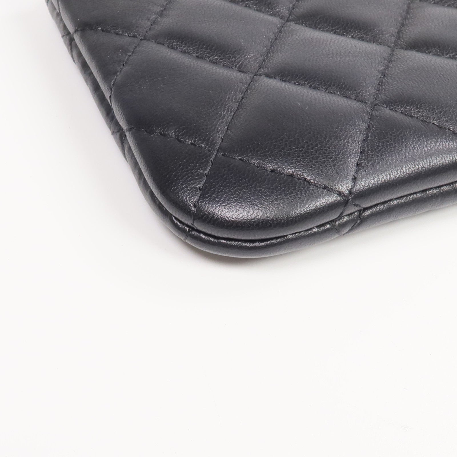 CHANEL 羊皮皮革Mini Pouch銀扣手拿包