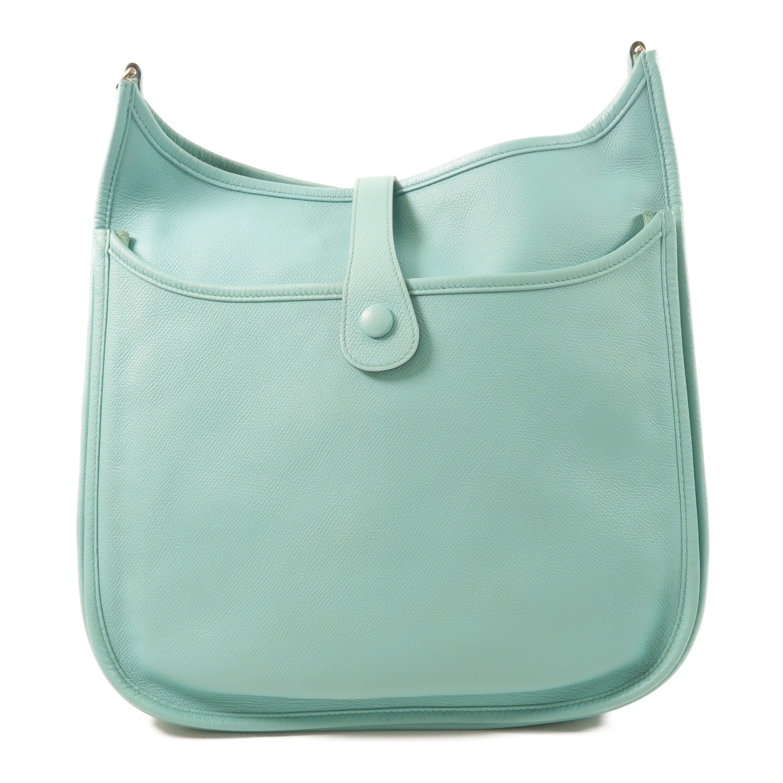 HERMES Epsom皮革Evelyne GM銀扣肩背袋